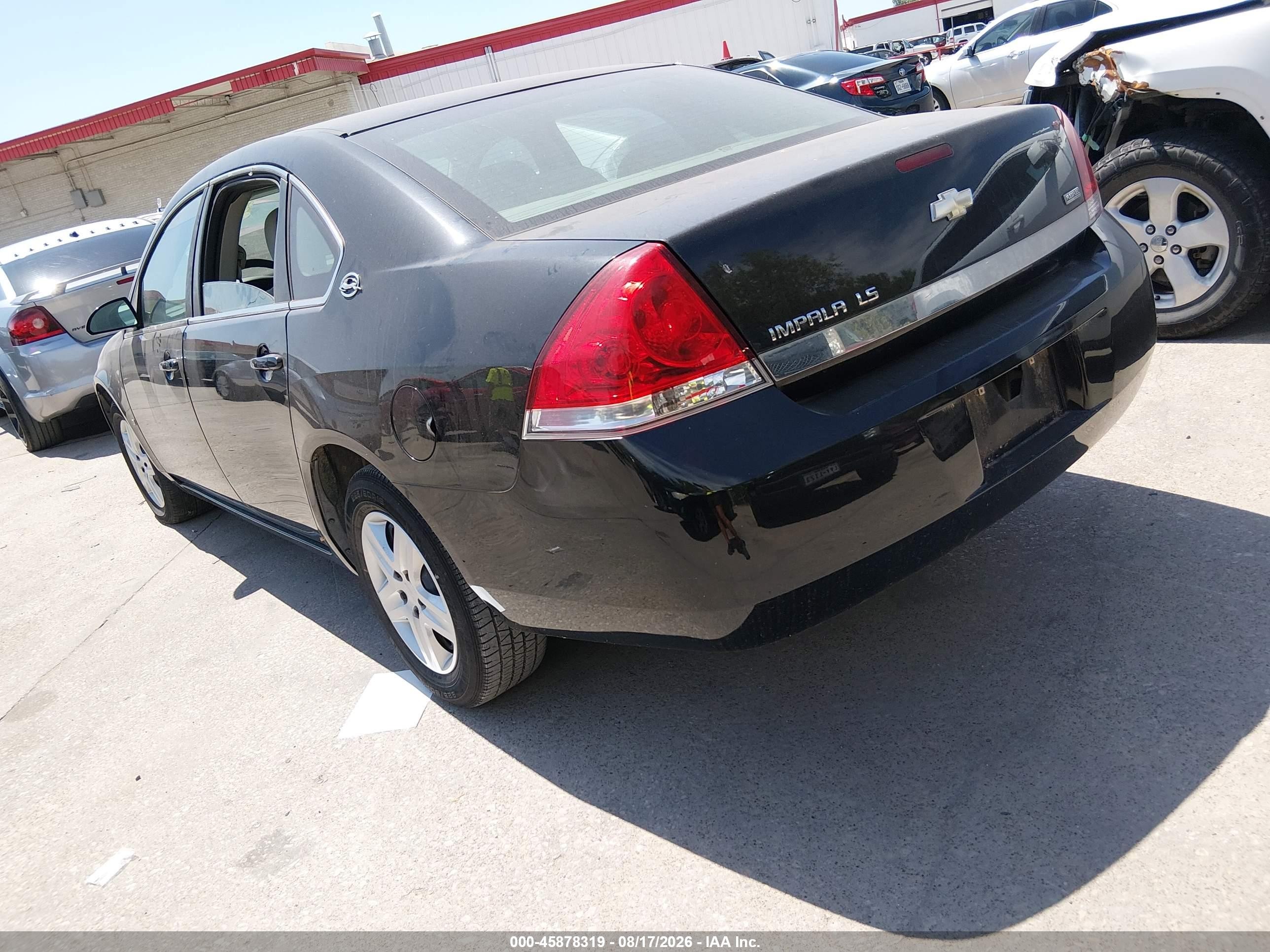 2008 Chevrolet Impala Ls Black vin: 2G1WB58K989110711