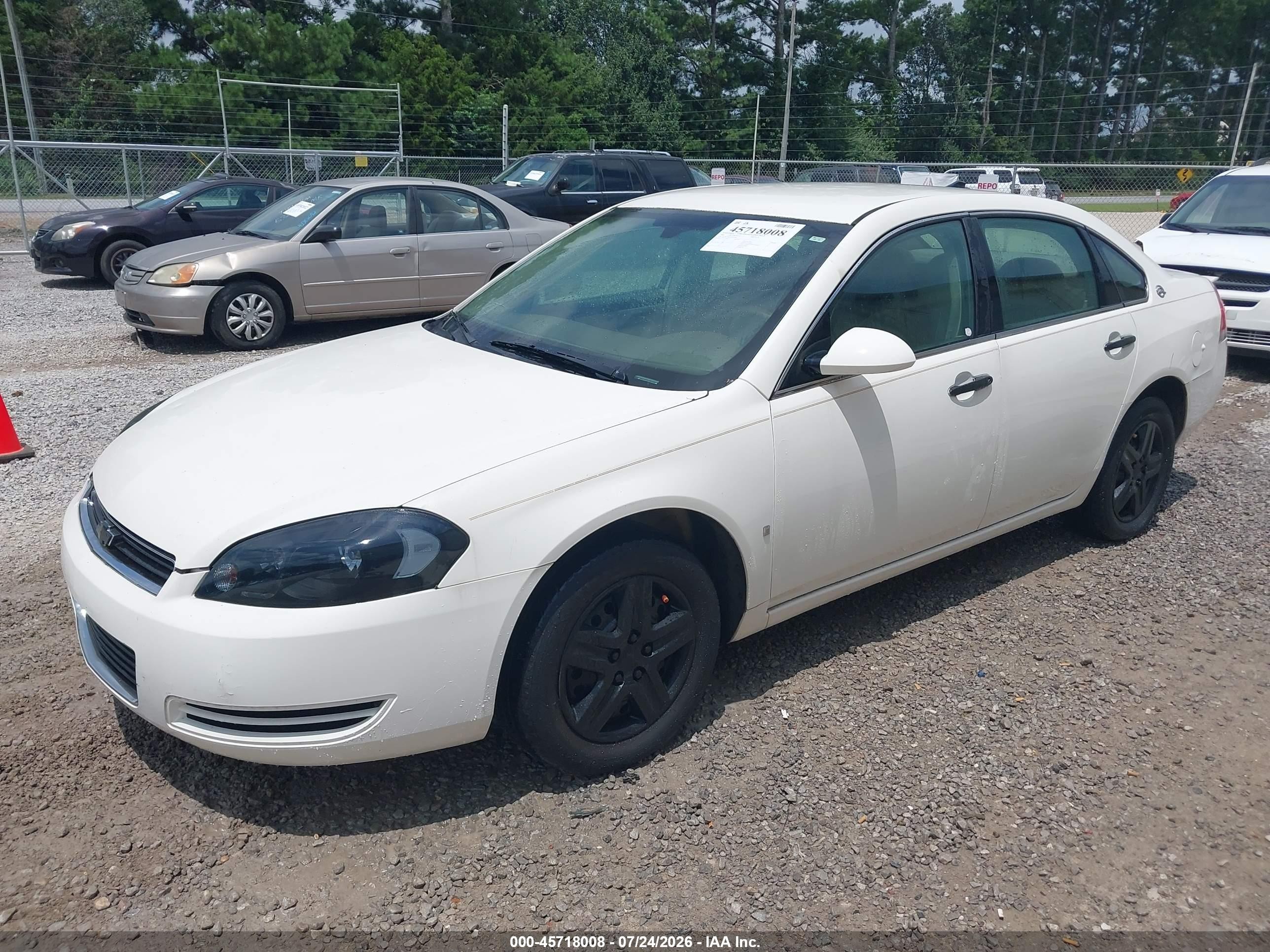 2008 Chevrolet Impala Ls White vin: 2G1WB58K989148326