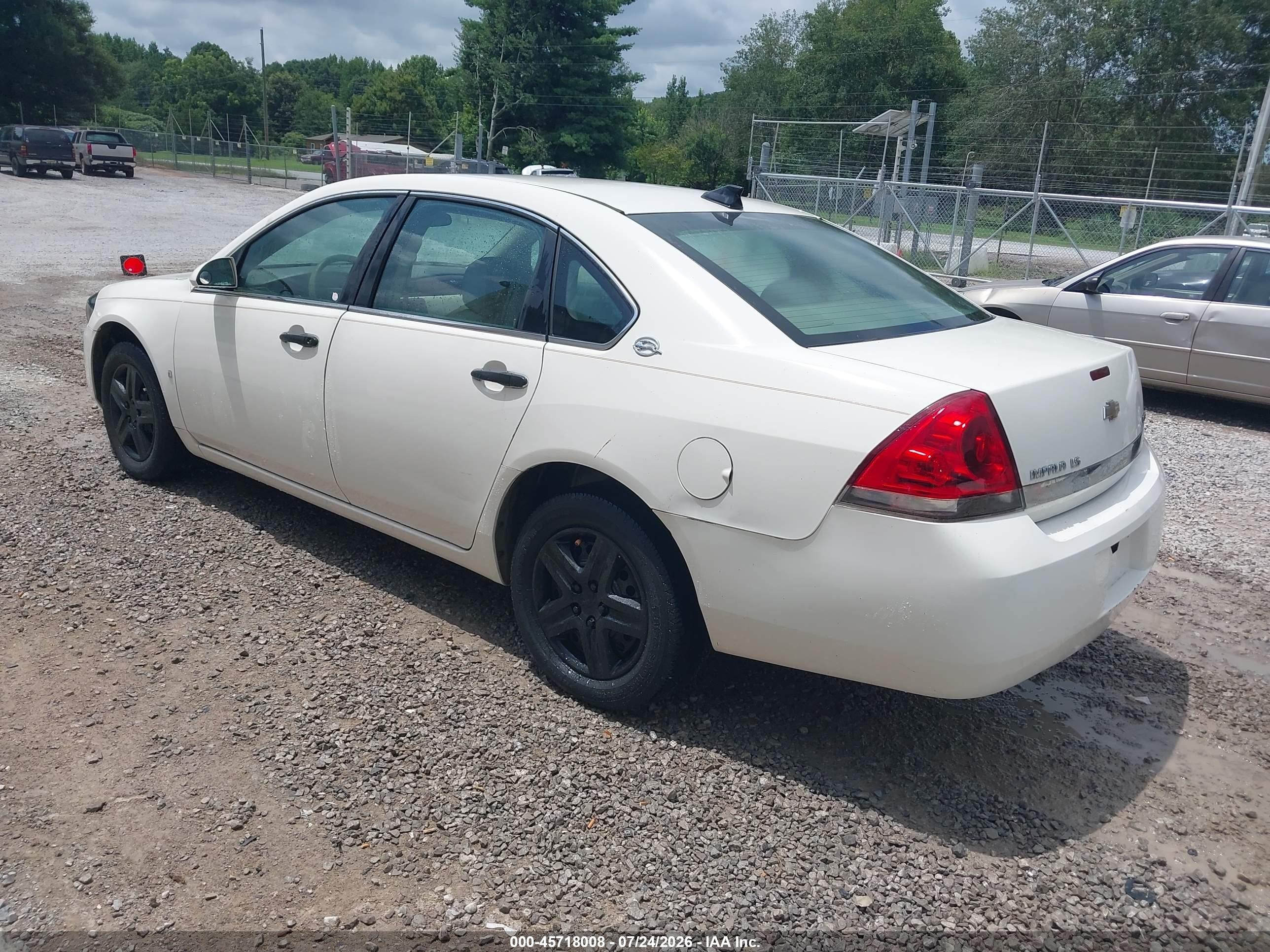 2008 Chevrolet Impala Ls White vin: 2G1WB58K989148326