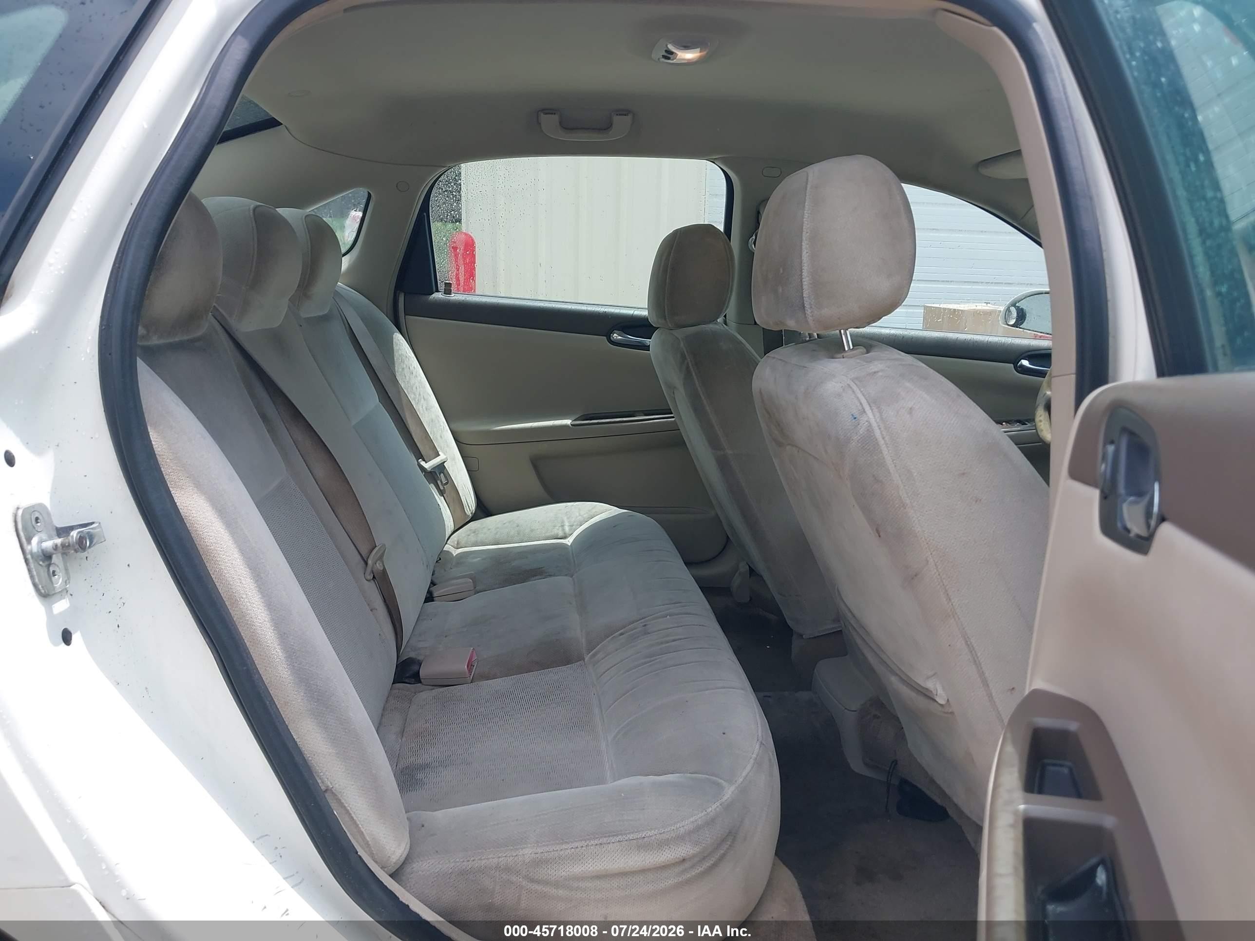 2008 Chevrolet Impala Ls White vin: 2G1WB58K989148326