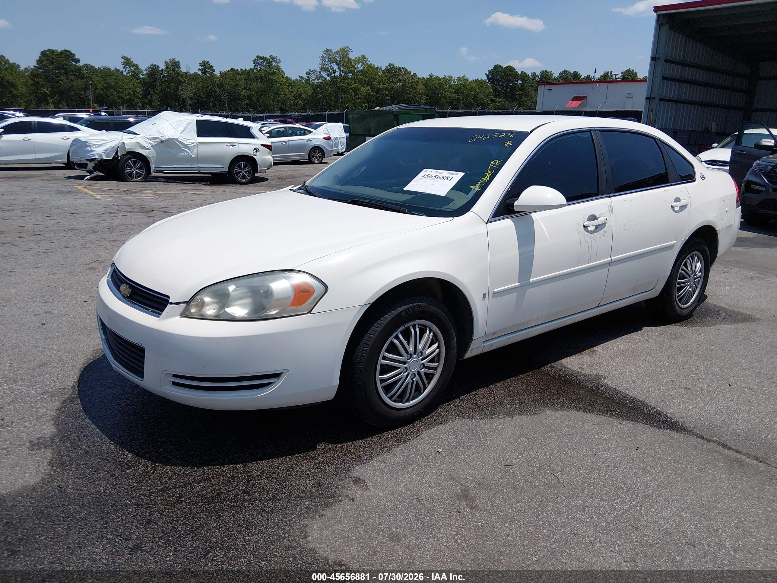 2008 Chevrolet Impala Ls White vin: 2G1WB58K989242528