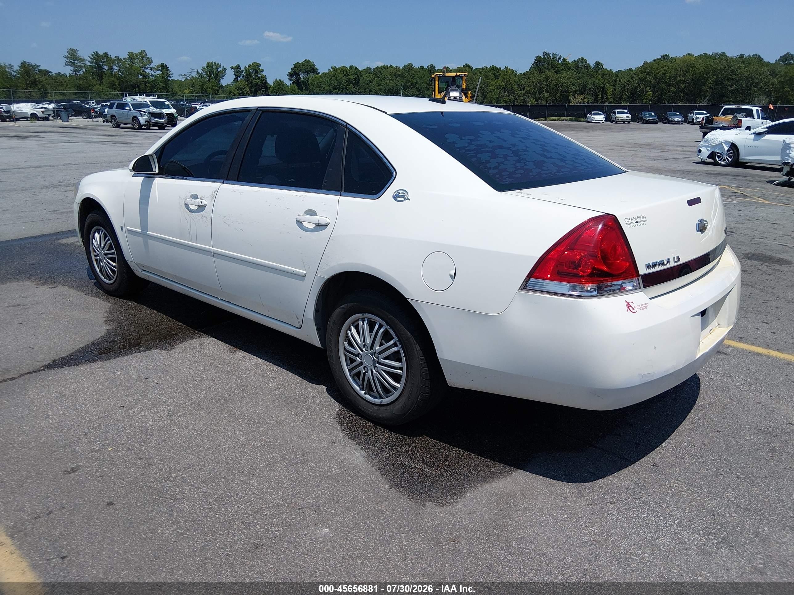 2008 Chevrolet Impala Ls White vin: 2G1WB58K989242528