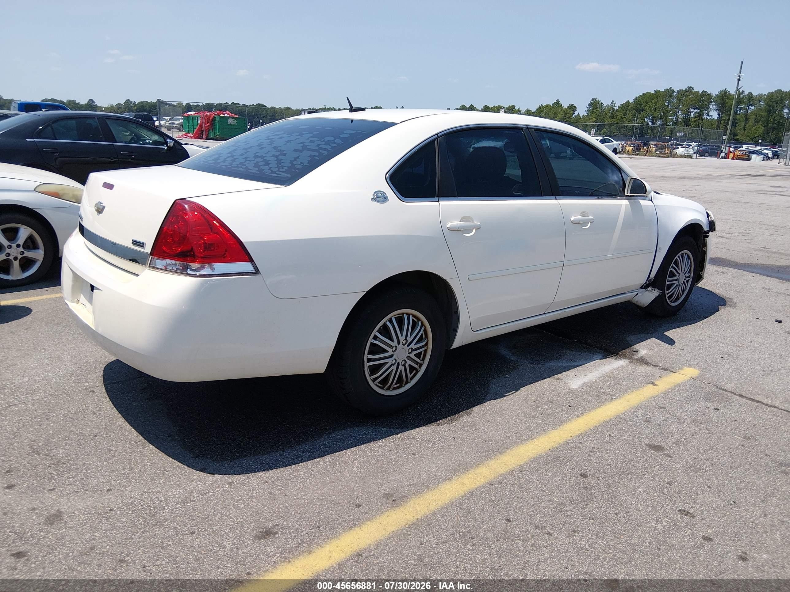 2008 Chevrolet Impala Ls White vin: 2G1WB58K989242528