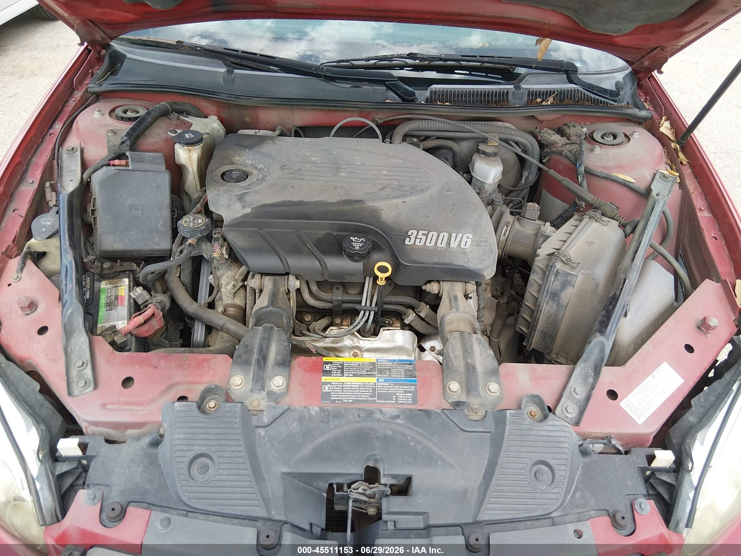 2008 Chevrolet Impala Ls Red vin: 2G1WB58K989256395