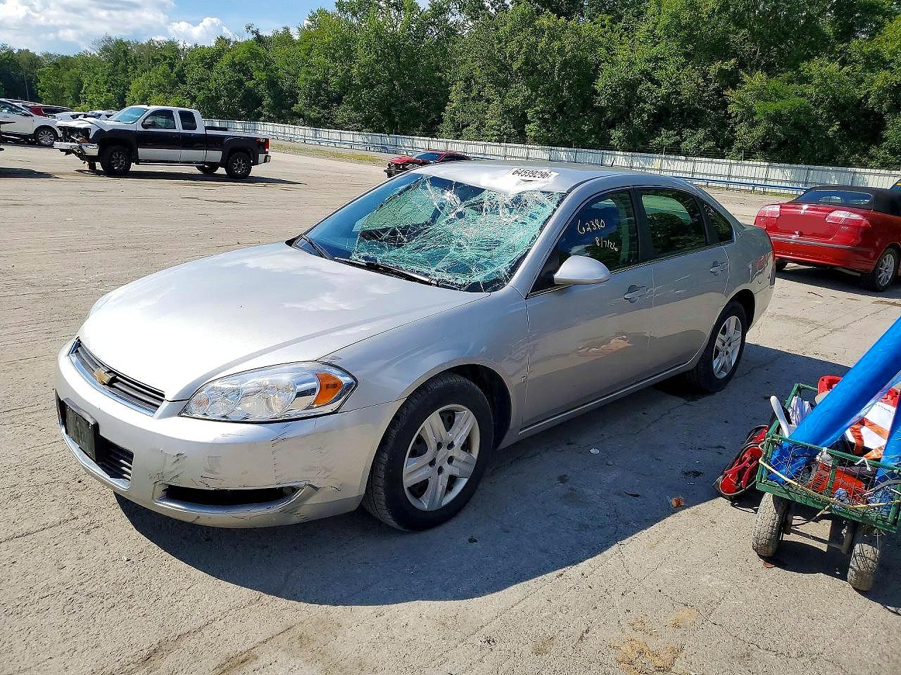 2008 Chevrolet Impala Ls Silver vin: 2G1WB58N081246251