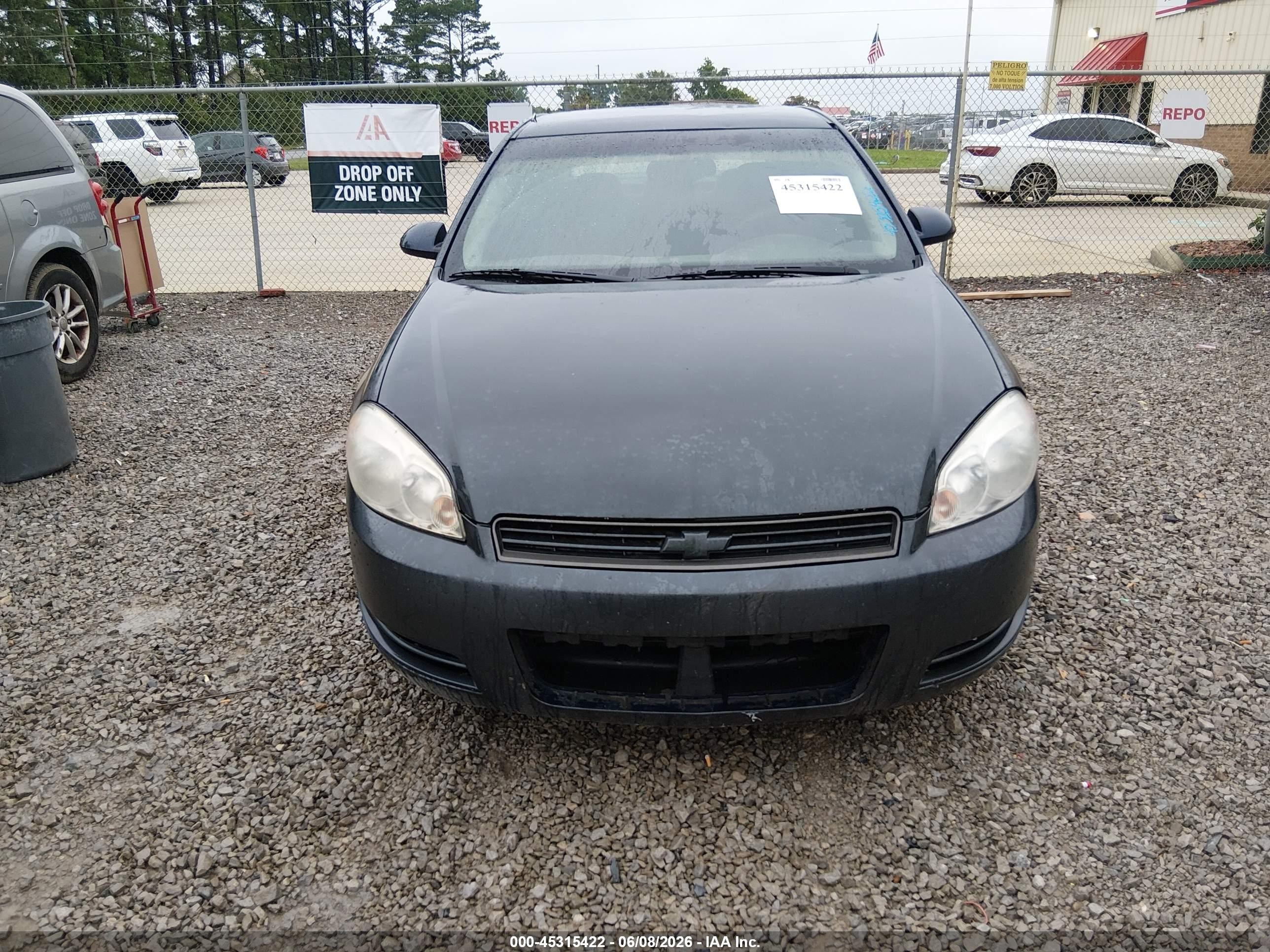 2008 Chevrolet Impala Ls Blue vin: 2G1WB58N081372707