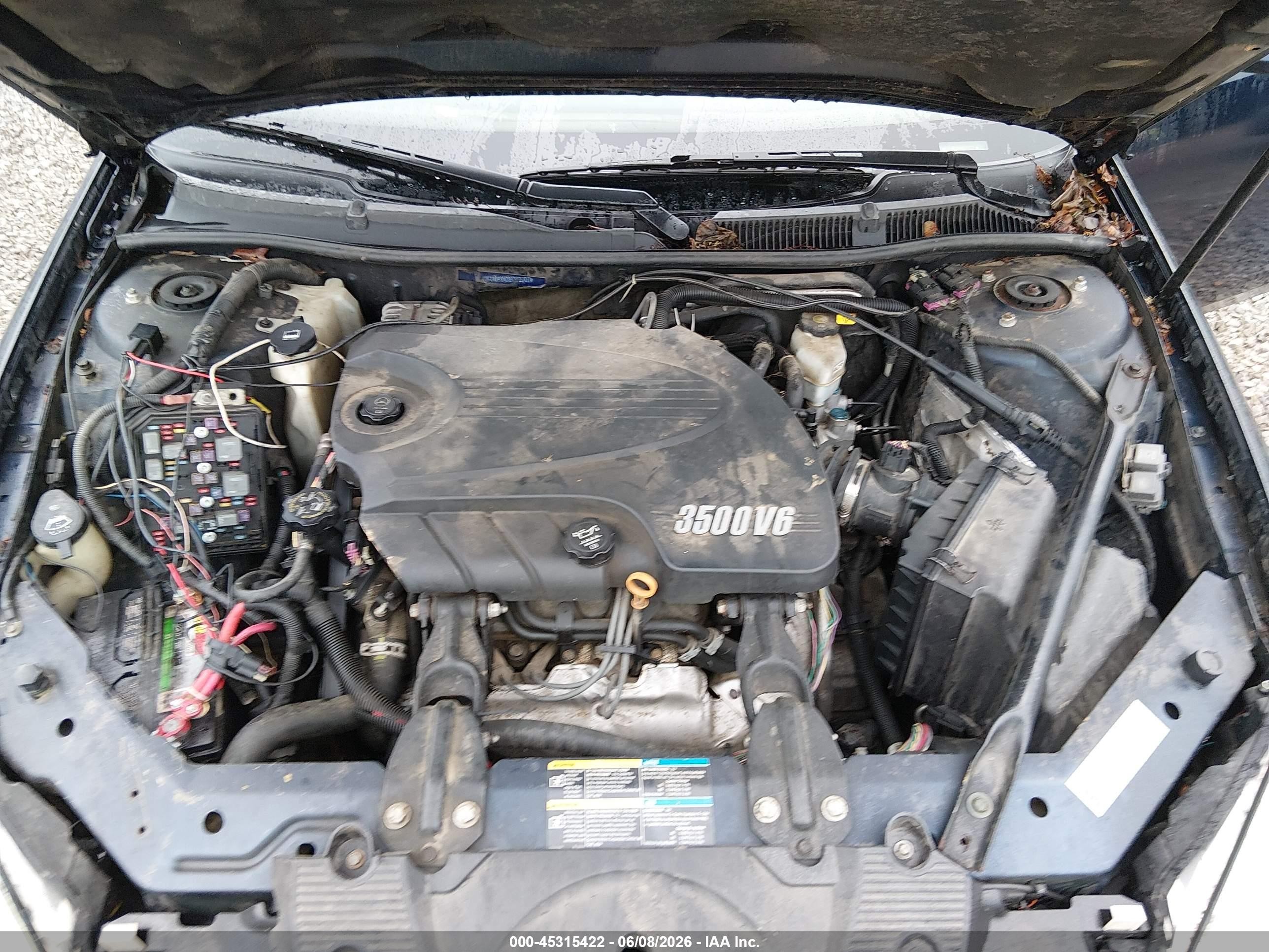 2008 Chevrolet Impala Ls Blue vin: 2G1WB58N081372707