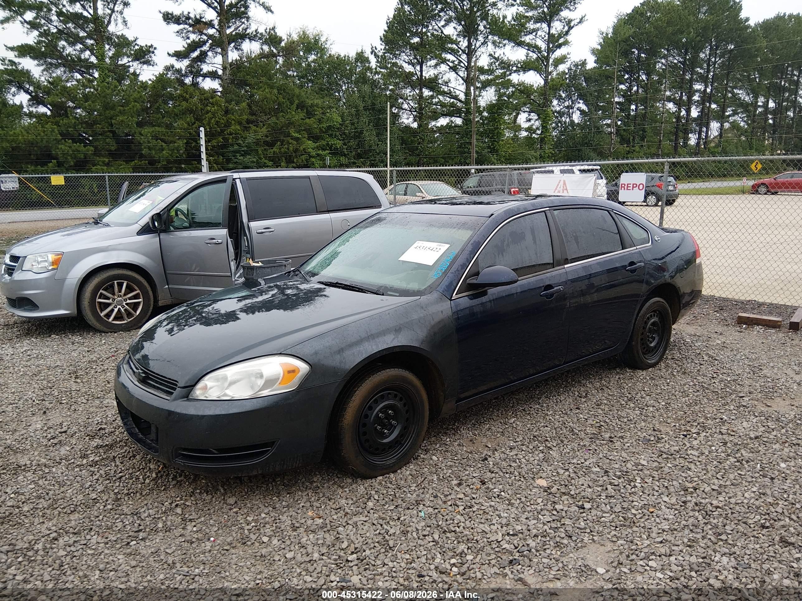 2008 Chevrolet Impala Ls Blue vin: 2G1WB58N081372707