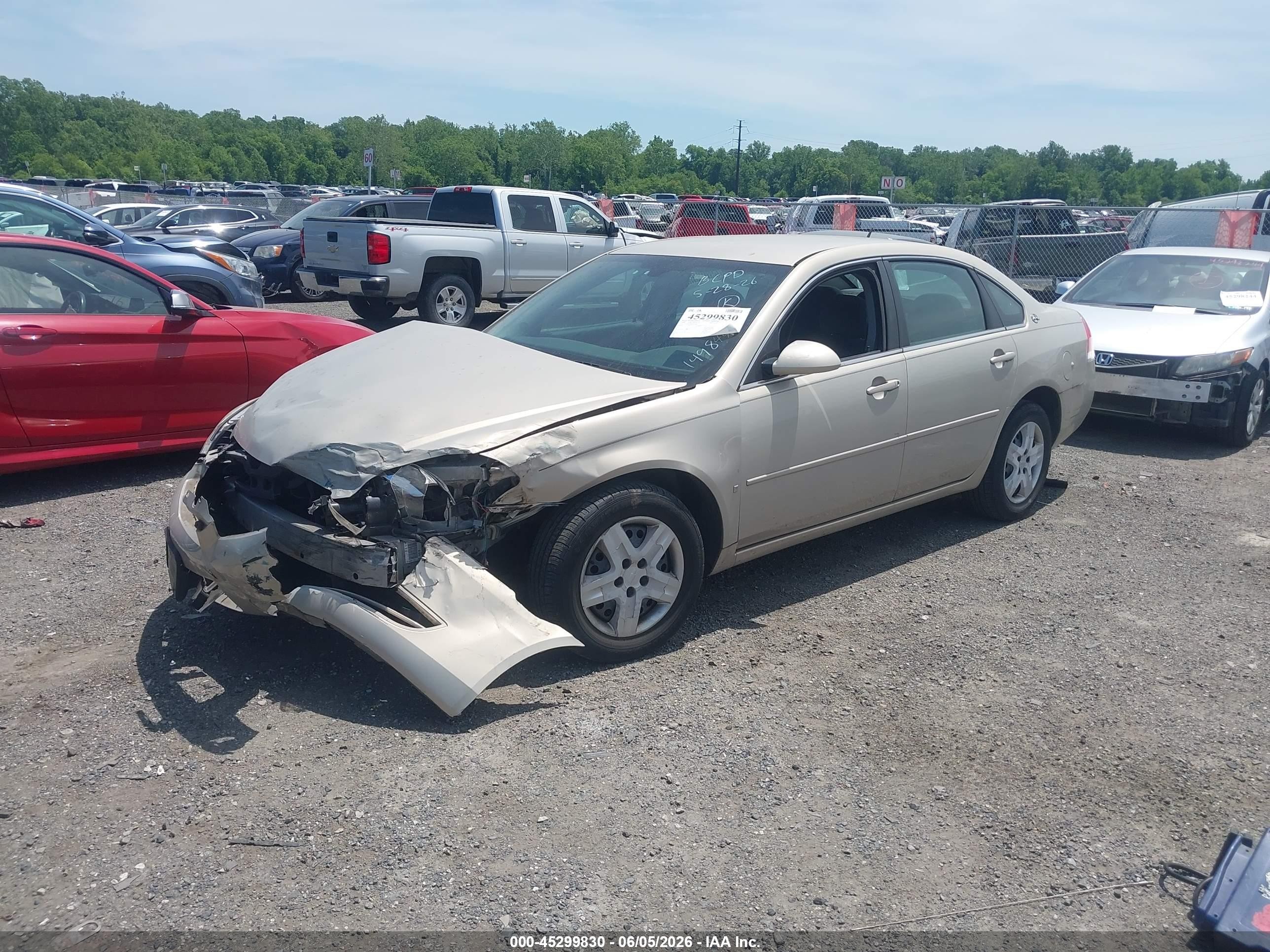 2008 Chevrolet Impala Ls Gold vin: 2G1WB58N089149844