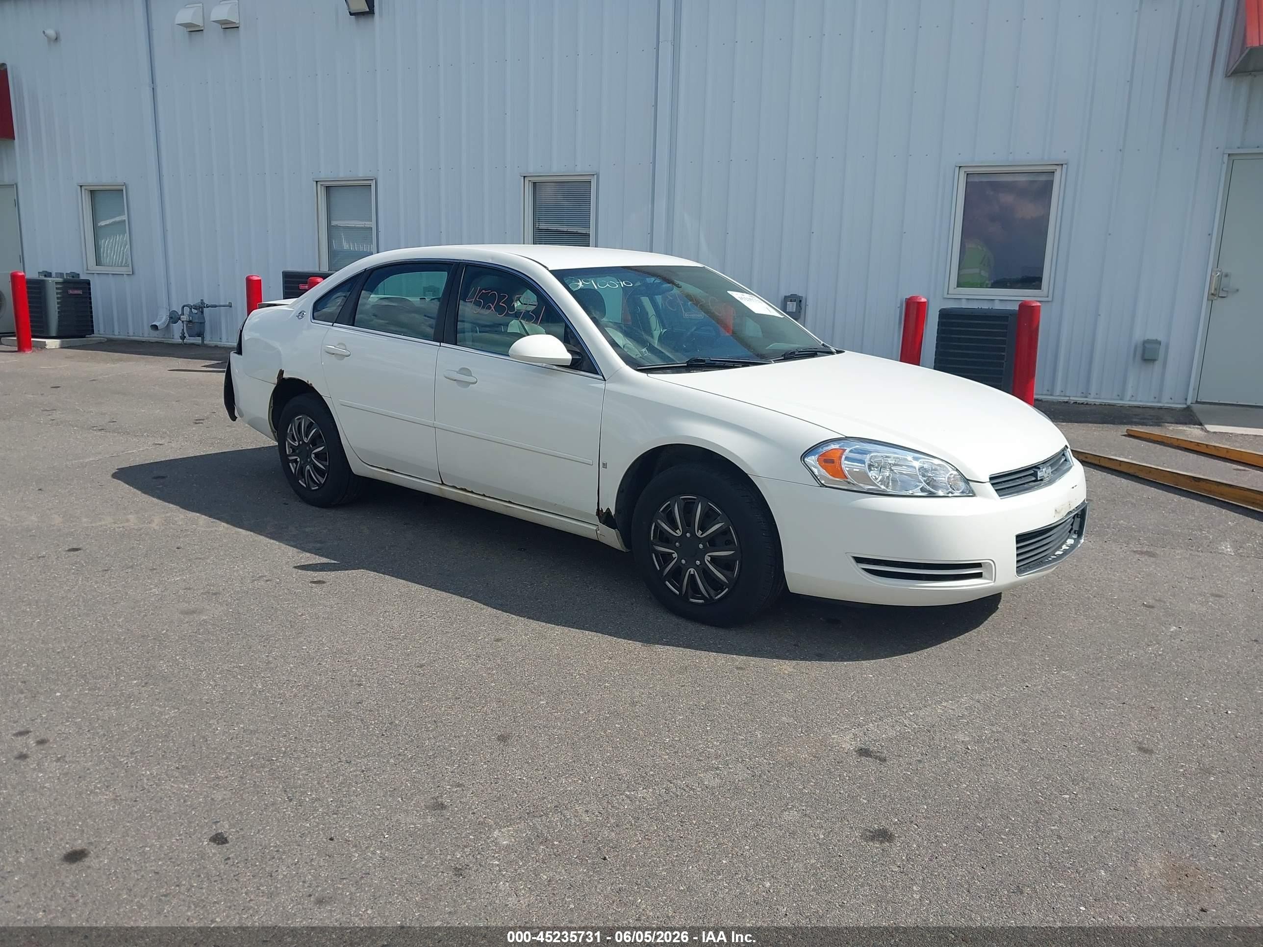 2008 Chevrolet Impala Ls White vin: 2G1WB58N389209227