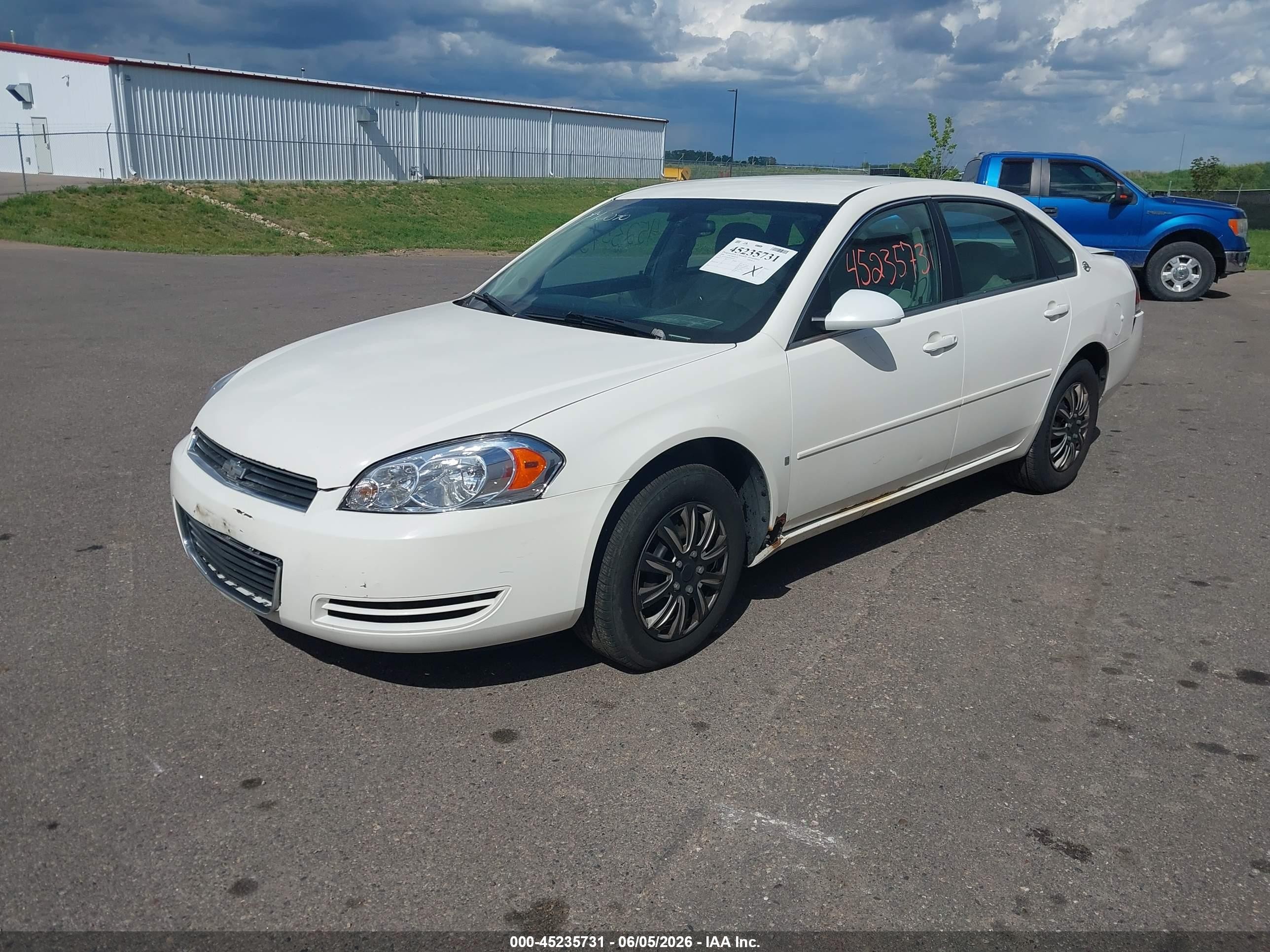 2008 Chevrolet Impala Ls White vin: 2G1WB58N389209227