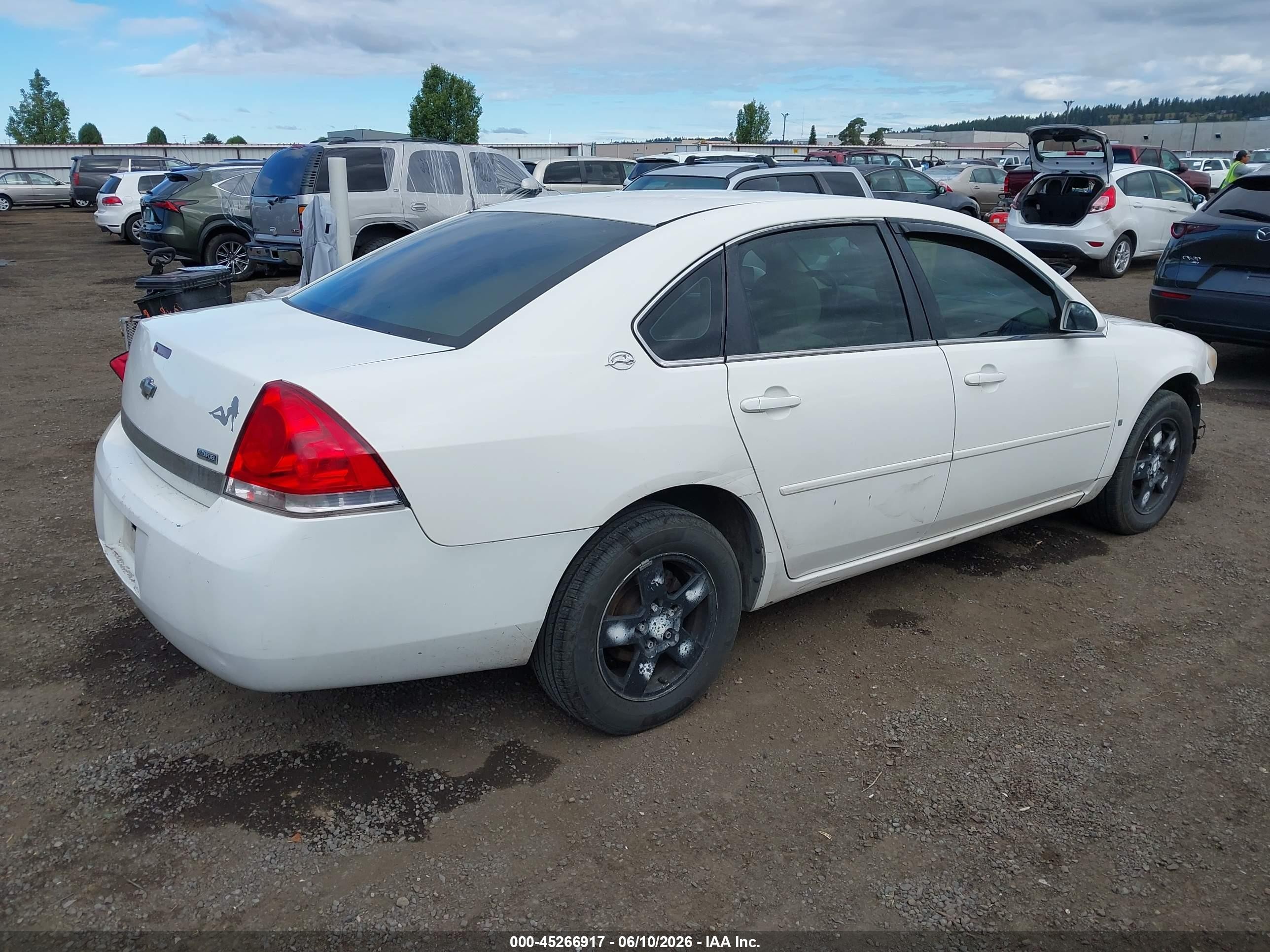 2008 Chevrolet Impala Ls White vin: 2G1WB58N489142279