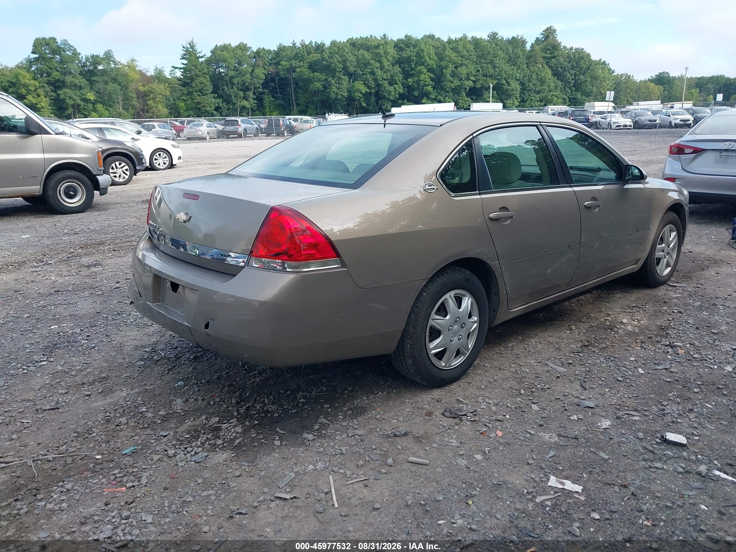 2007 Chevrolet Impala Ls Коричневый vin: 2G1WB58N979272248