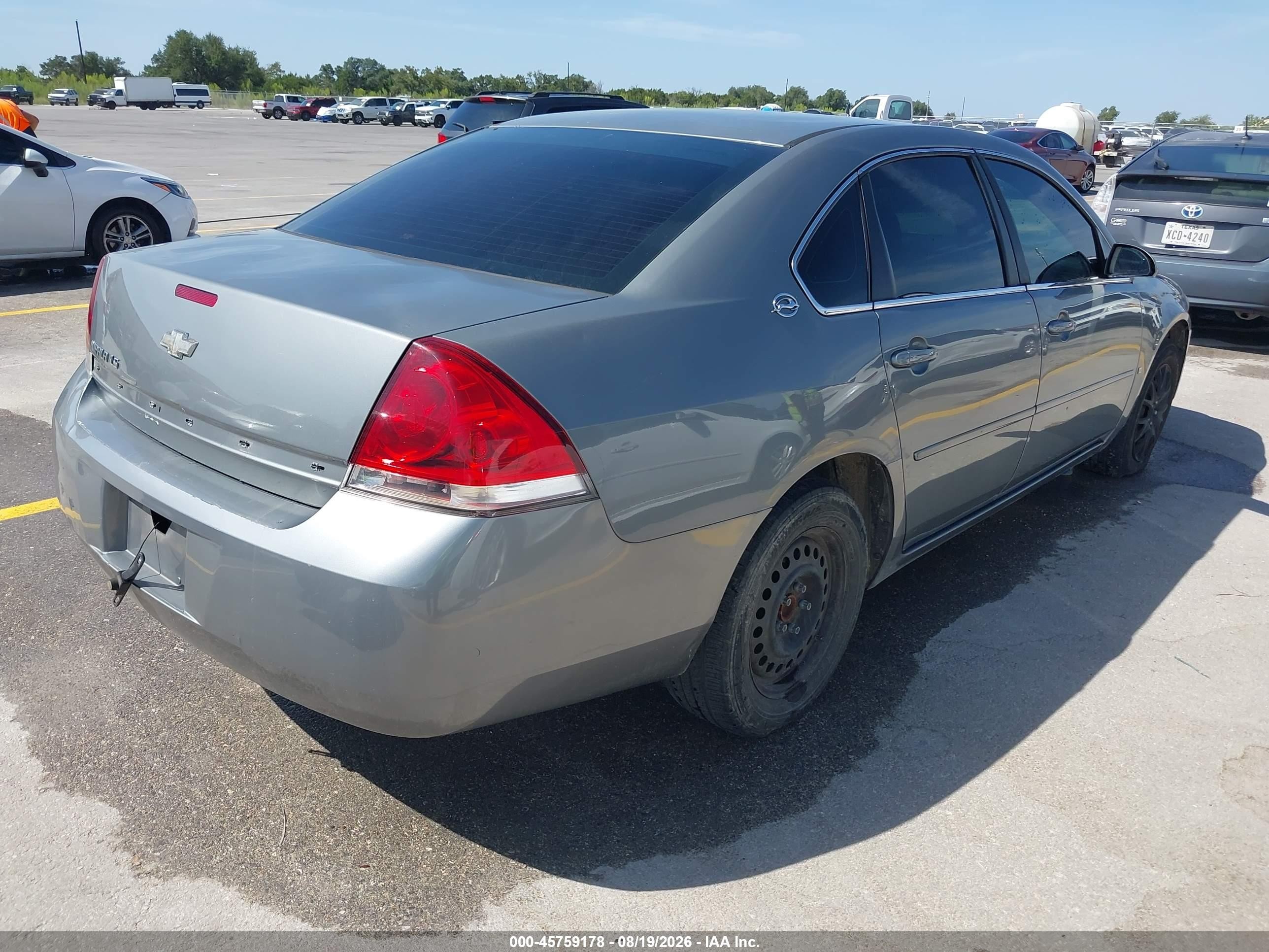 2008 Chevrolet Impala Ls Серый vin: 2G1WB58NX89127723