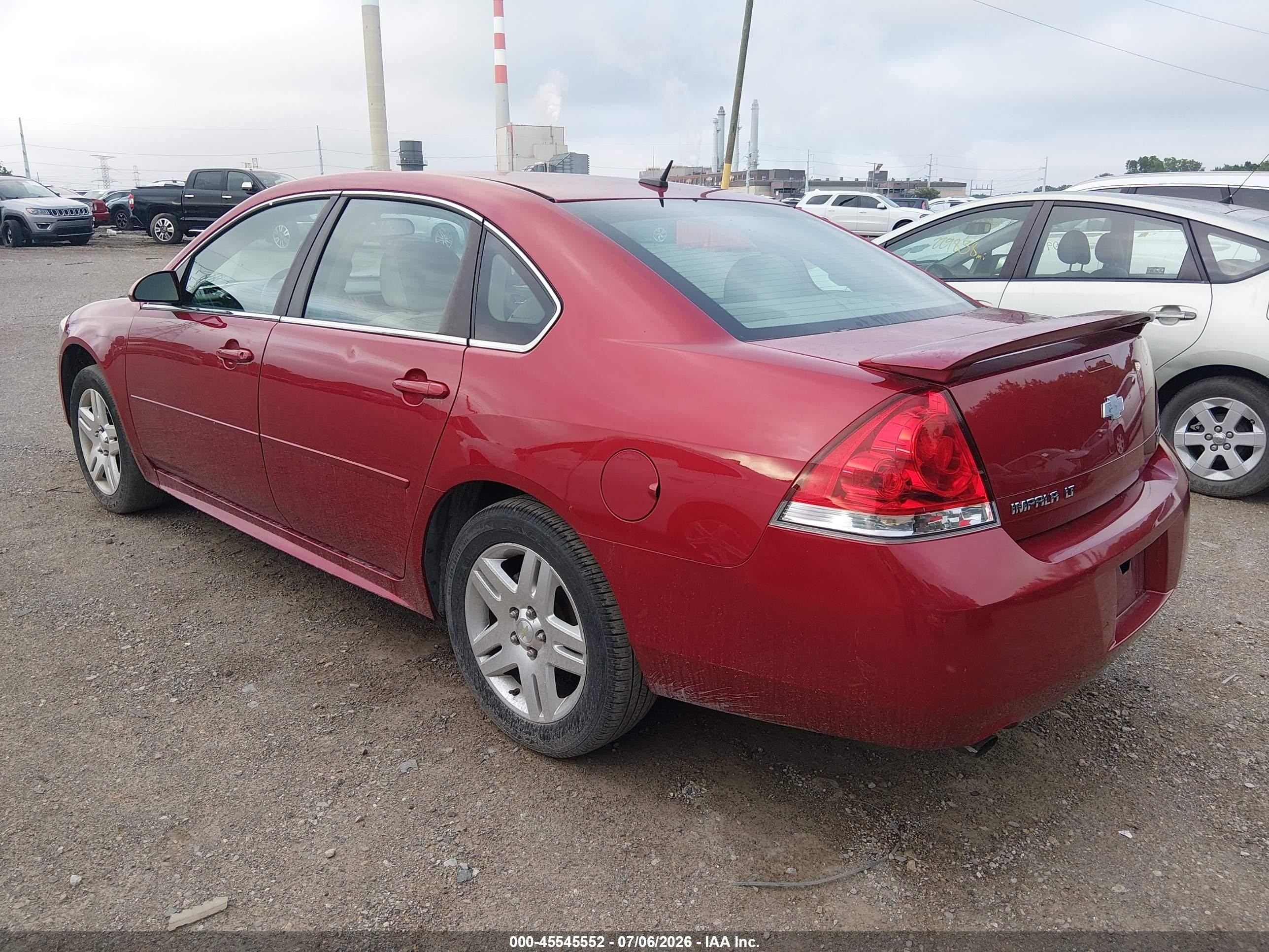 2013 Chevrolet Impala Lt Red vin: 2G1WB5E30D1146342