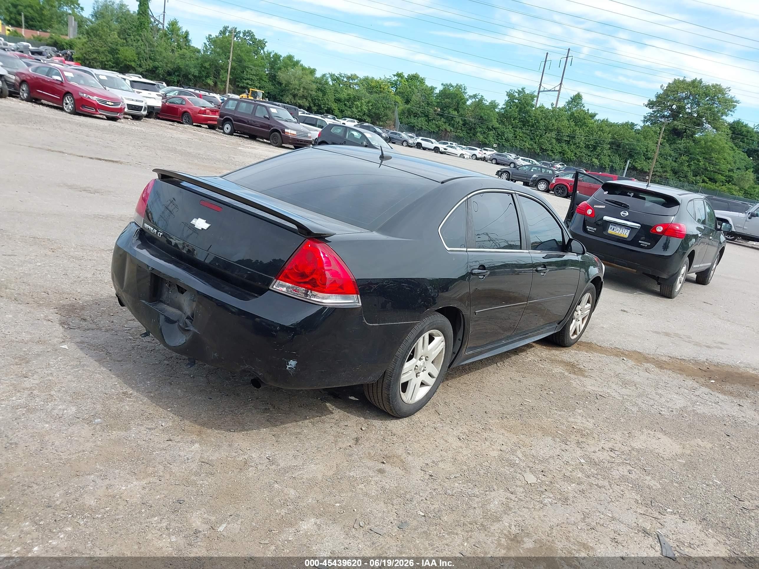 2013 Chevrolet Impala Lt Black vin: 2G1WB5E30D1171662
