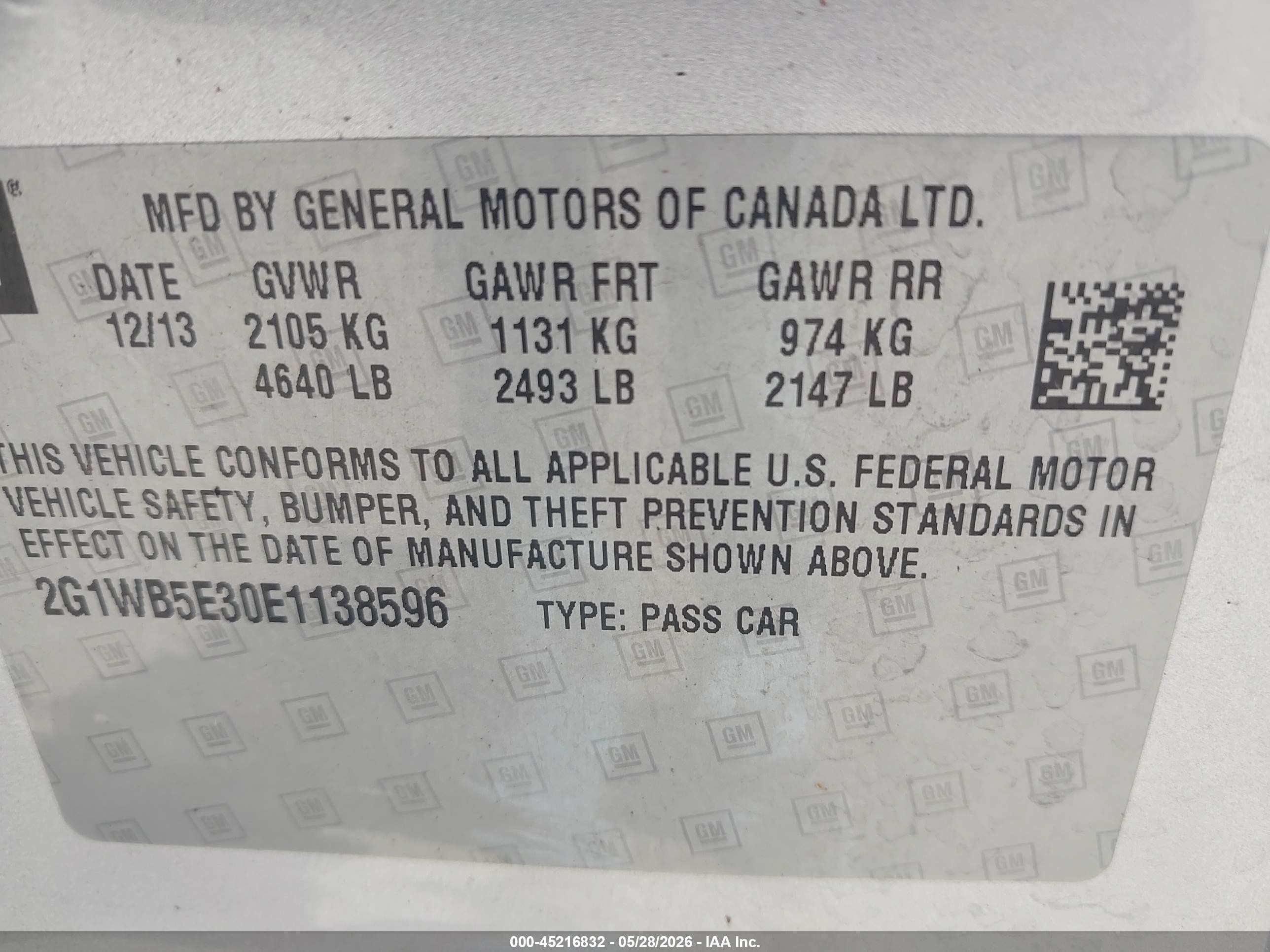 2014 Chevrolet Impala Limited Lt Серебряный vin: 2G1WB5E30E1138596