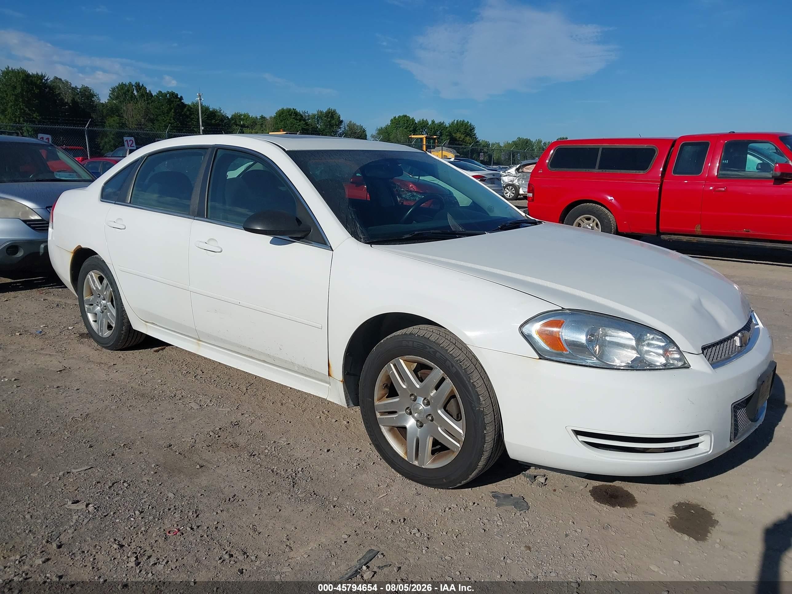 2014 Chevrolet Impala Limited Lt White vin: 2G1WB5E30E1154586