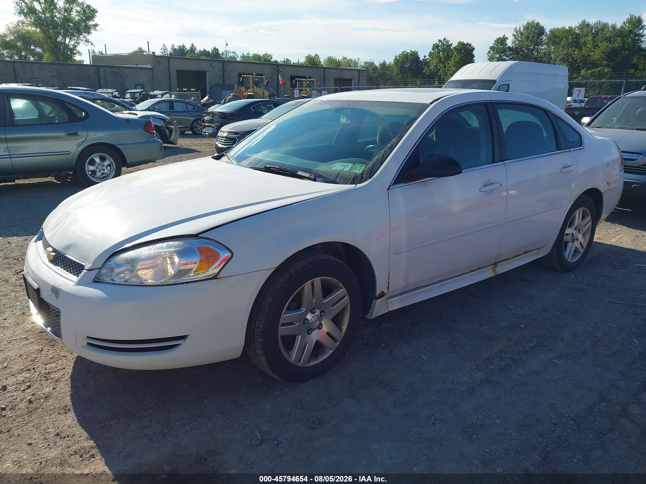 2014 Chevrolet Impala Limited Lt White vin: 2G1WB5E30E1154586