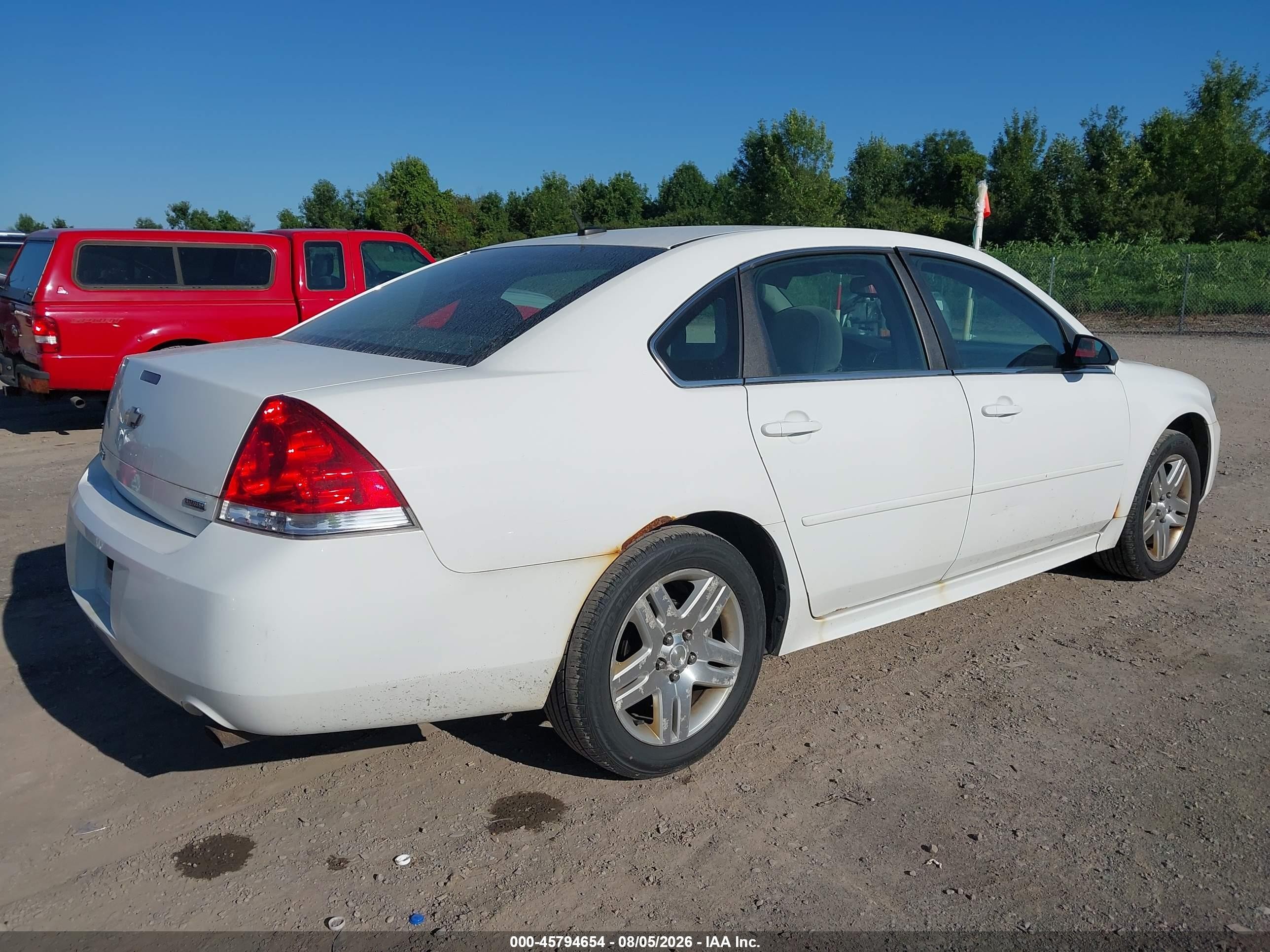 2014 Chevrolet Impala Limited Lt White vin: 2G1WB5E30E1154586