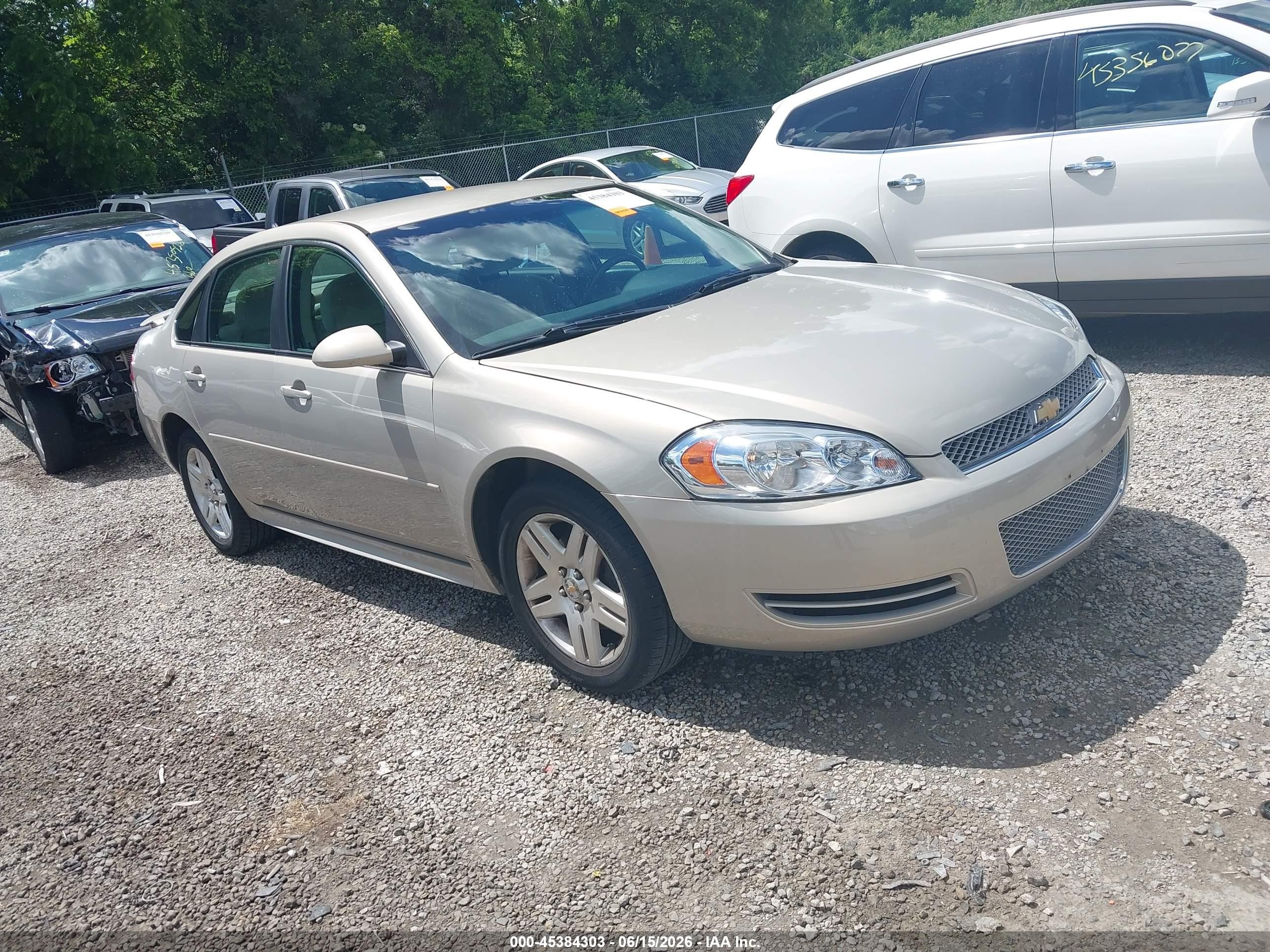 2012 Chevrolet Impala Lt Beige vin: 2G1WB5E31C1112702