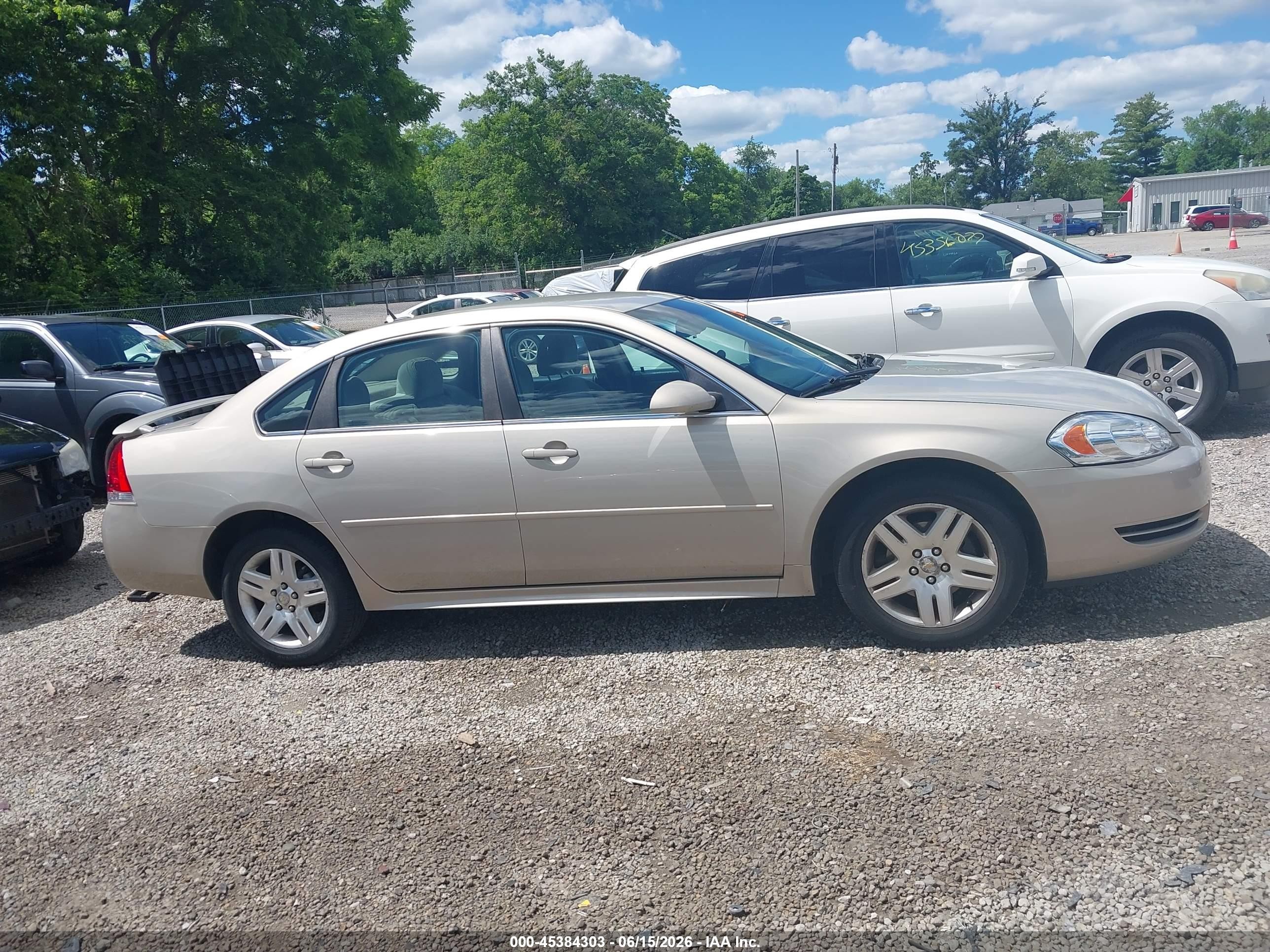 2012 Chevrolet Impala Lt Beige vin: 2G1WB5E31C1112702