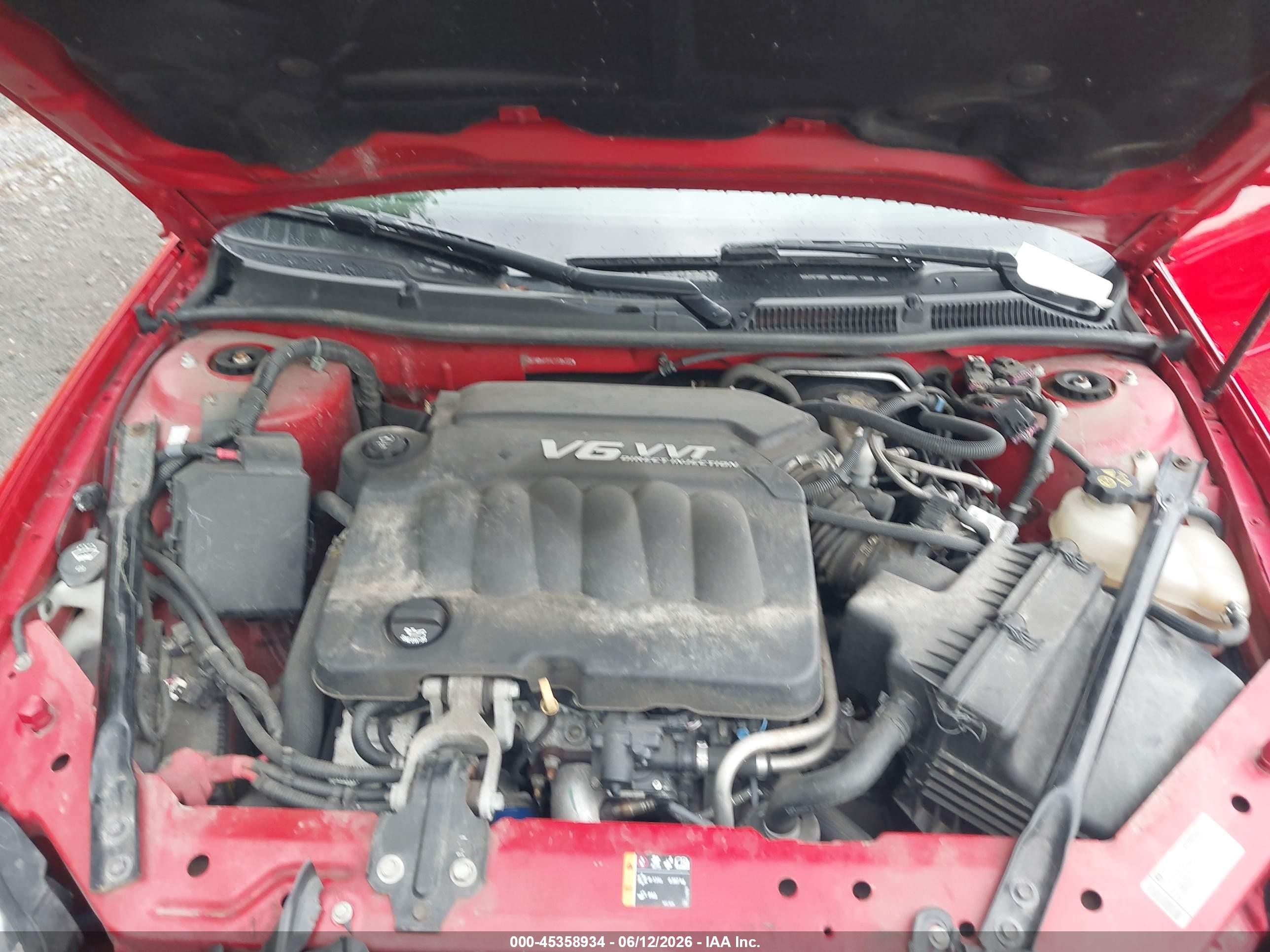 2012 Chevrolet Impala Lt Red vin: 2G1WB5E31C1135722