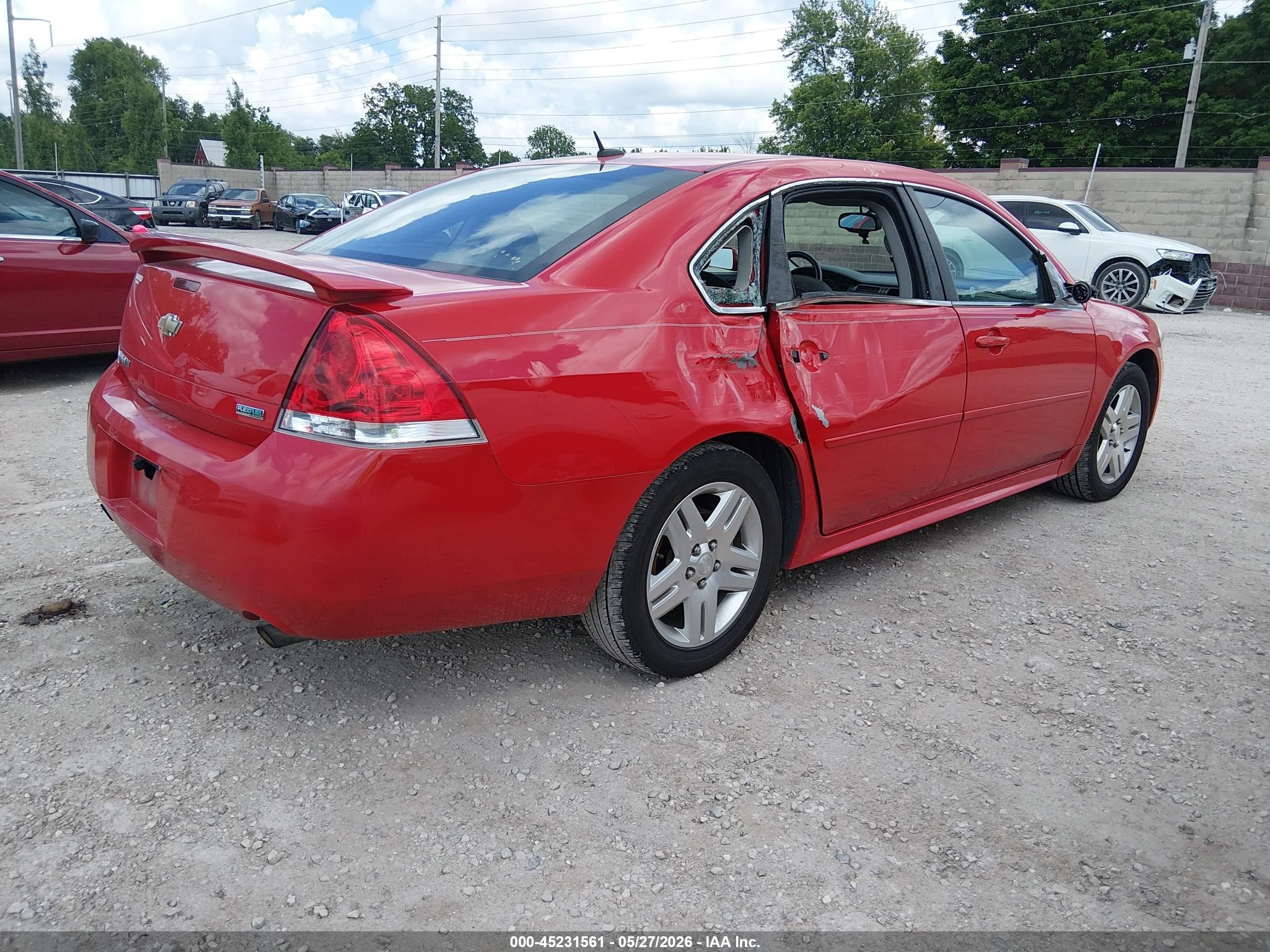 2012 Chevrolet Impala Lt Red vin: 2G1WB5E31C1139222