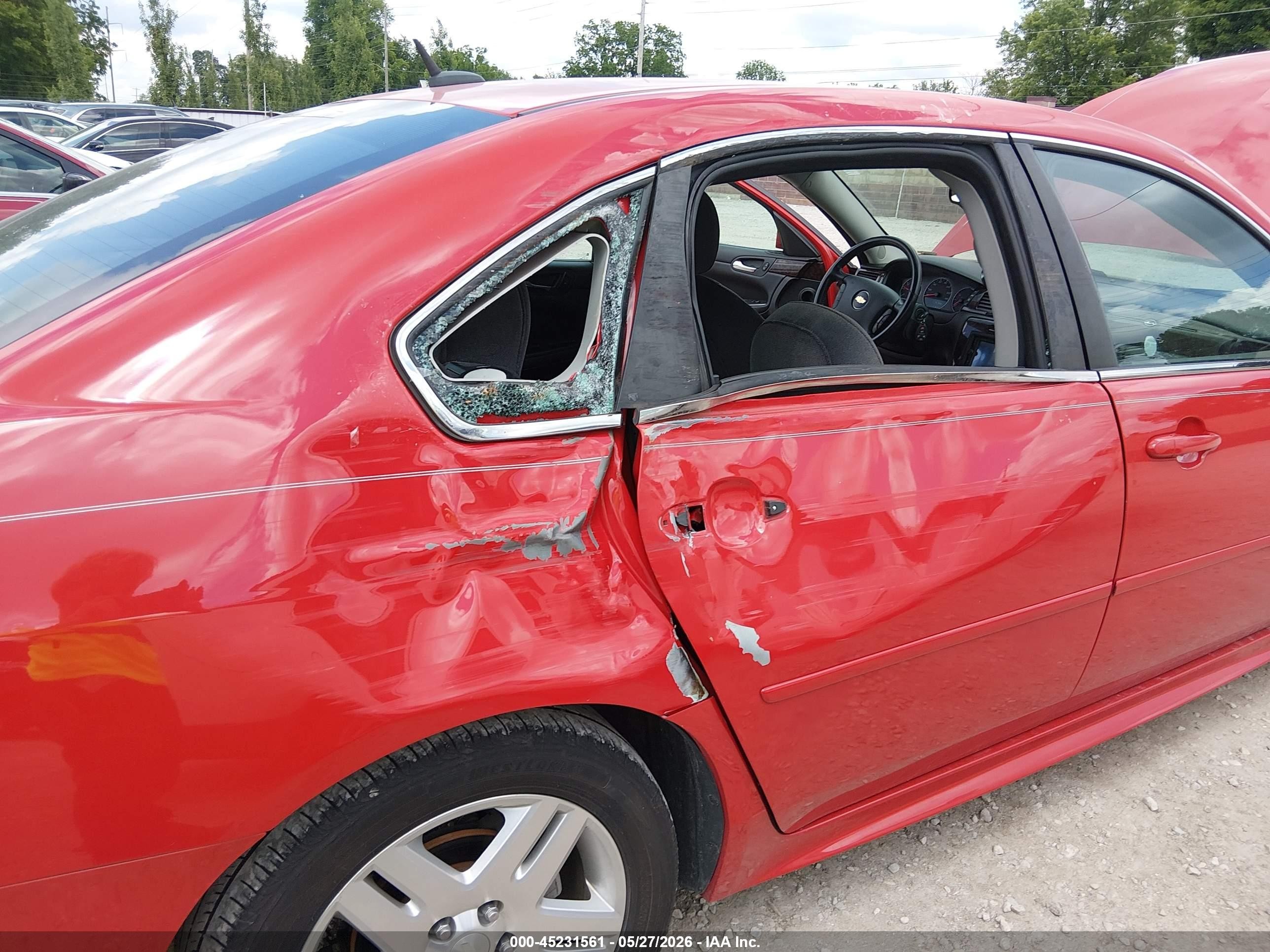 2012 Chevrolet Impala Lt Red vin: 2G1WB5E31C1139222