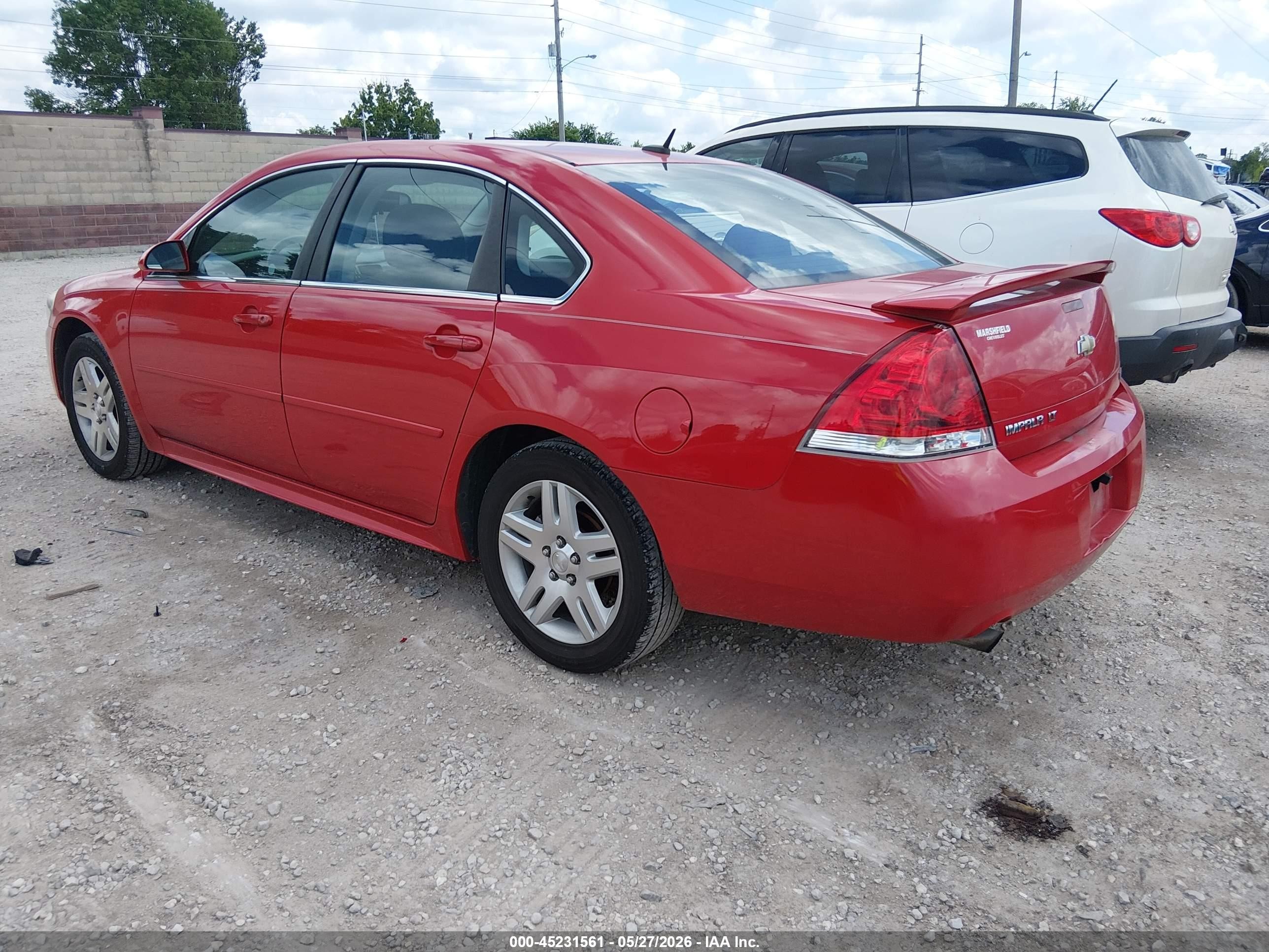 2012 Chevrolet Impala Lt Red vin: 2G1WB5E31C1139222