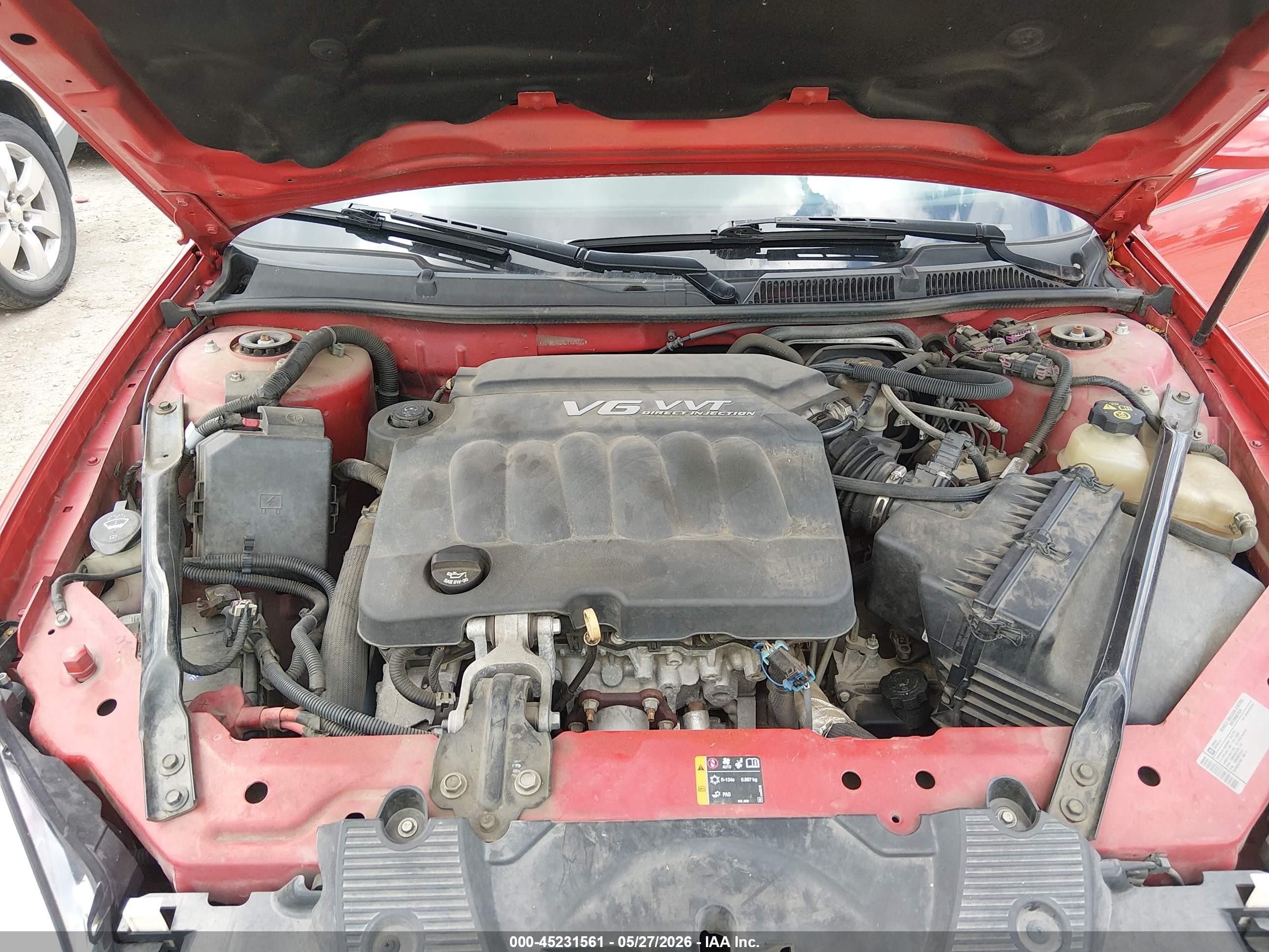 2012 Chevrolet Impala Lt Red vin: 2G1WB5E31C1139222