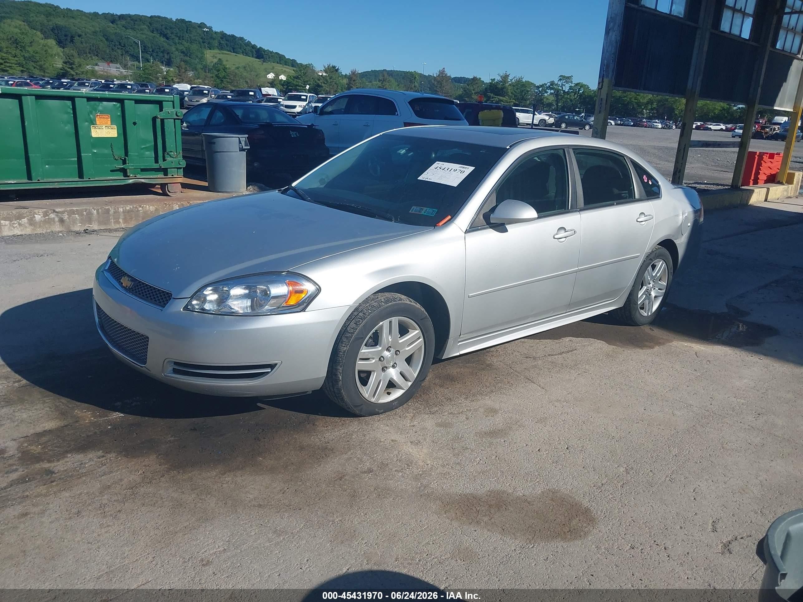 2014 Chevrolet Impala Limited Lt Silver vin: 2G1WB5E31E1116686