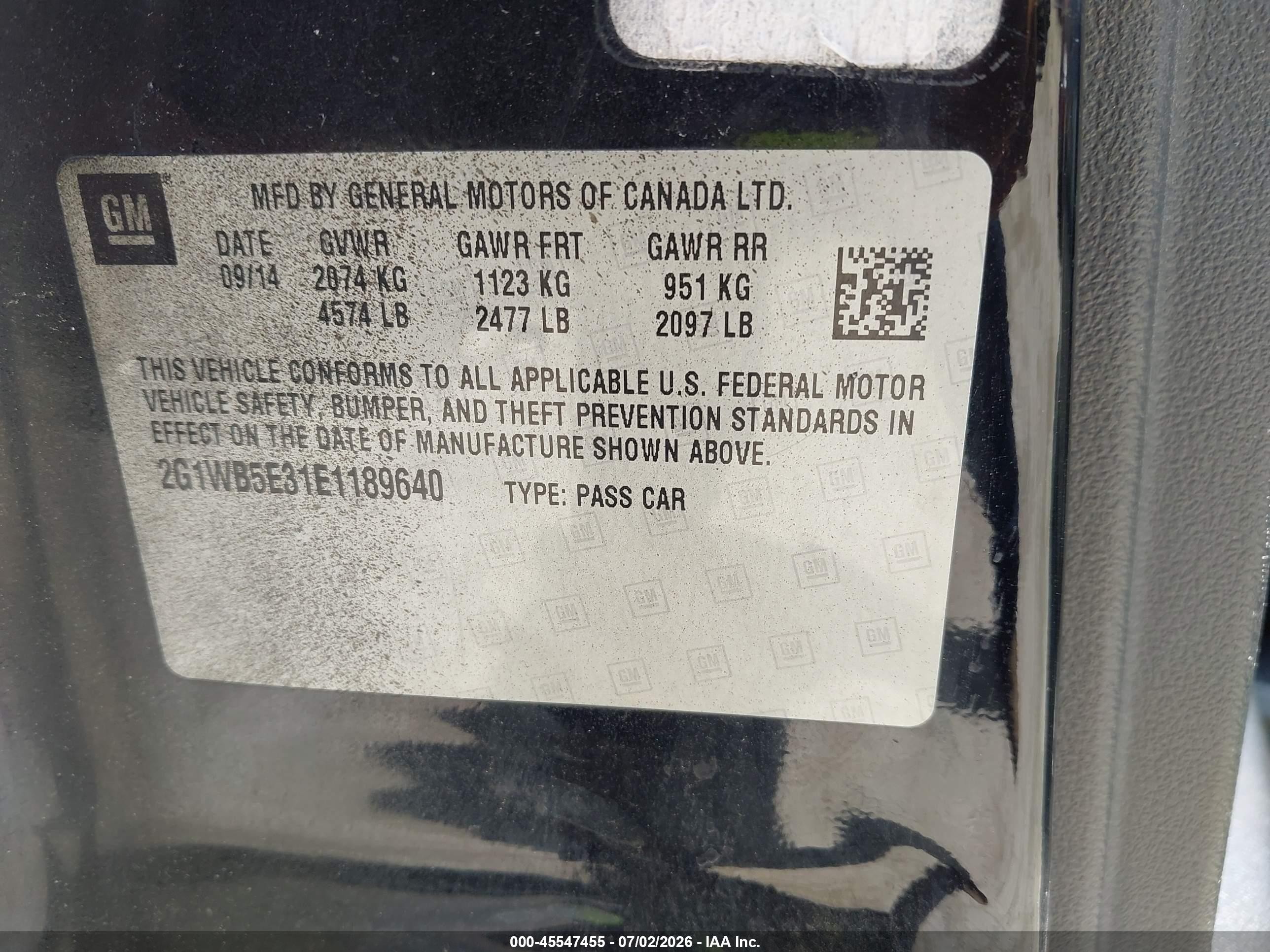 2014 Chevrolet Impala Limited Lt Black vin: 2G1WB5E31E1189640