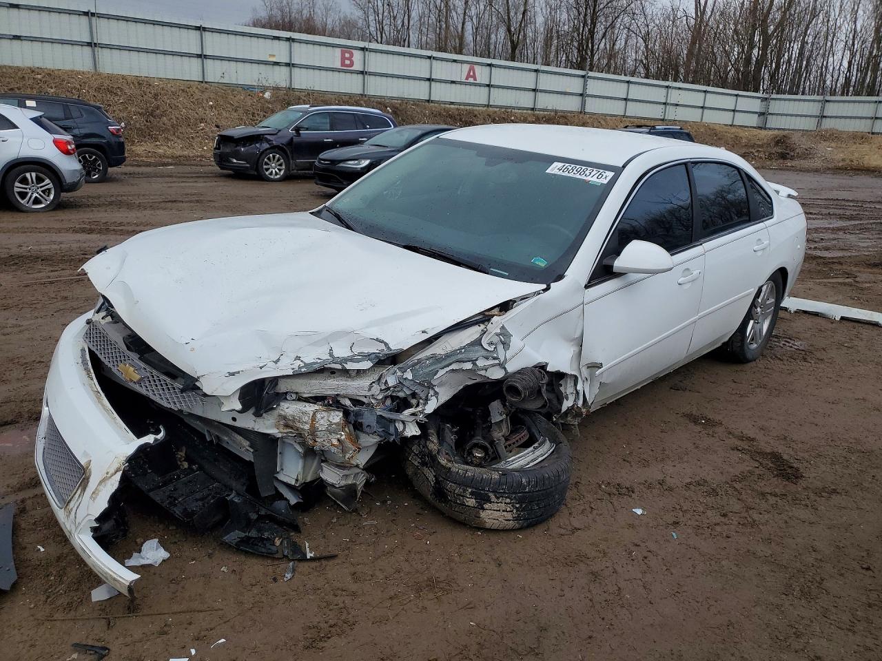 2013 Chevrolet Impala Lt White vin: 2G1WB5E32D1172974