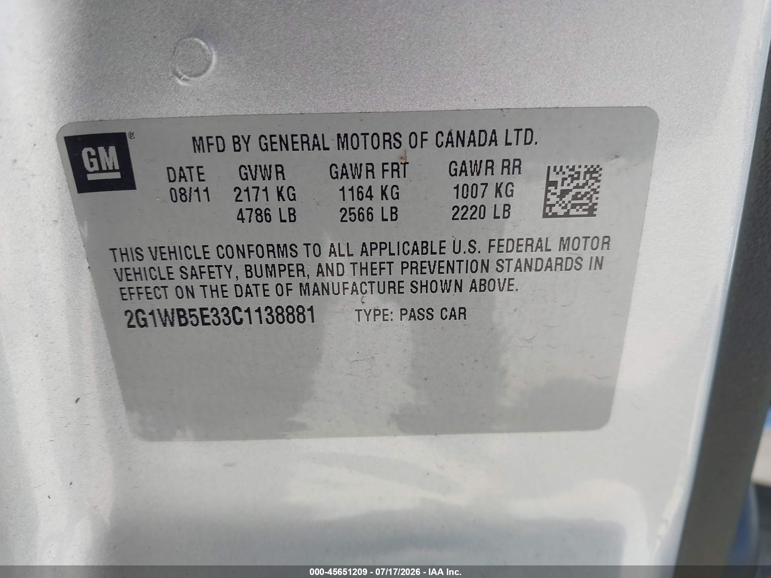 2012 Chevrolet Impala Lt Silver vin: 2G1WB5E33C1138881