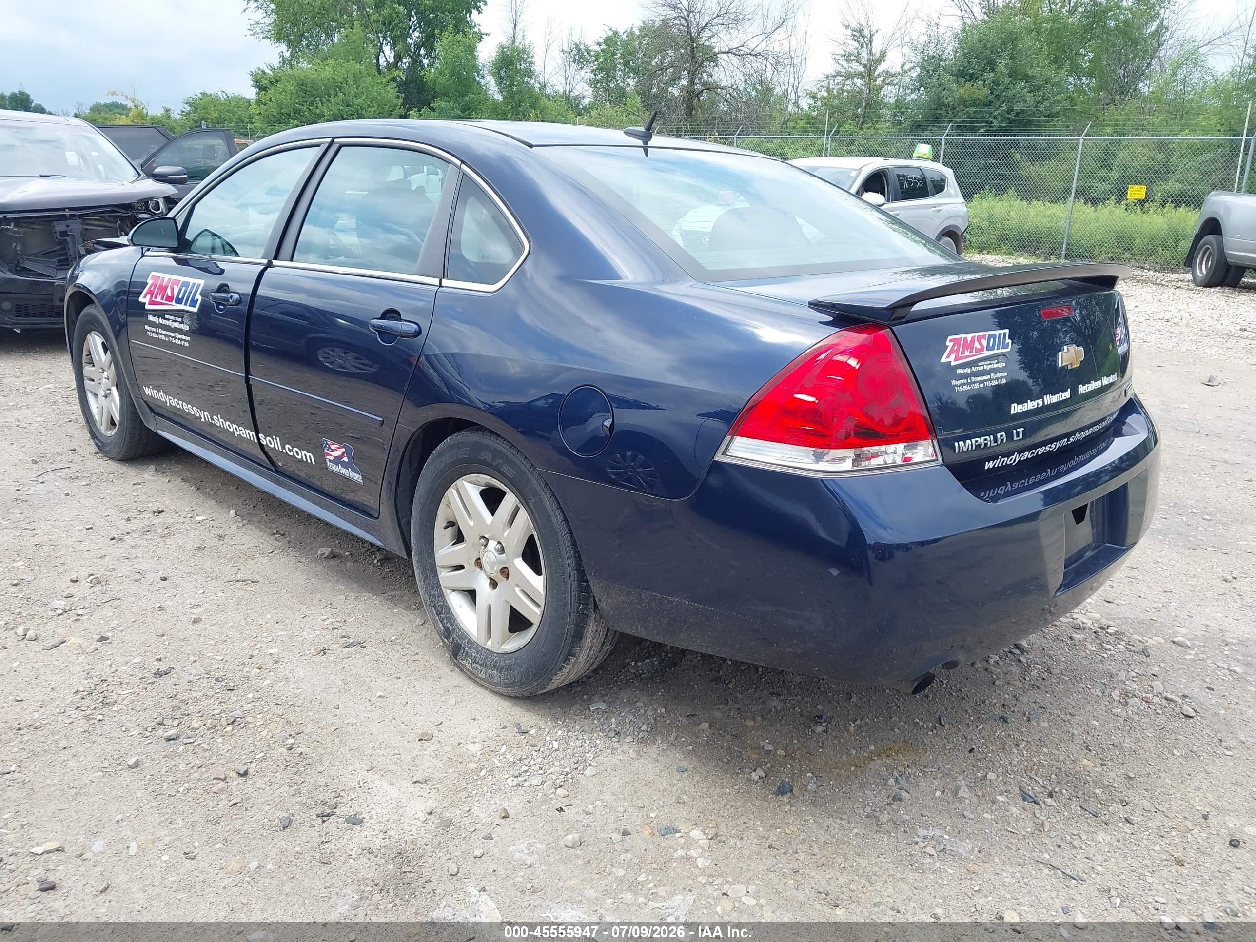2012 Chevrolet Impala Lt Dark Blue vin: 2G1WB5E34C1207237