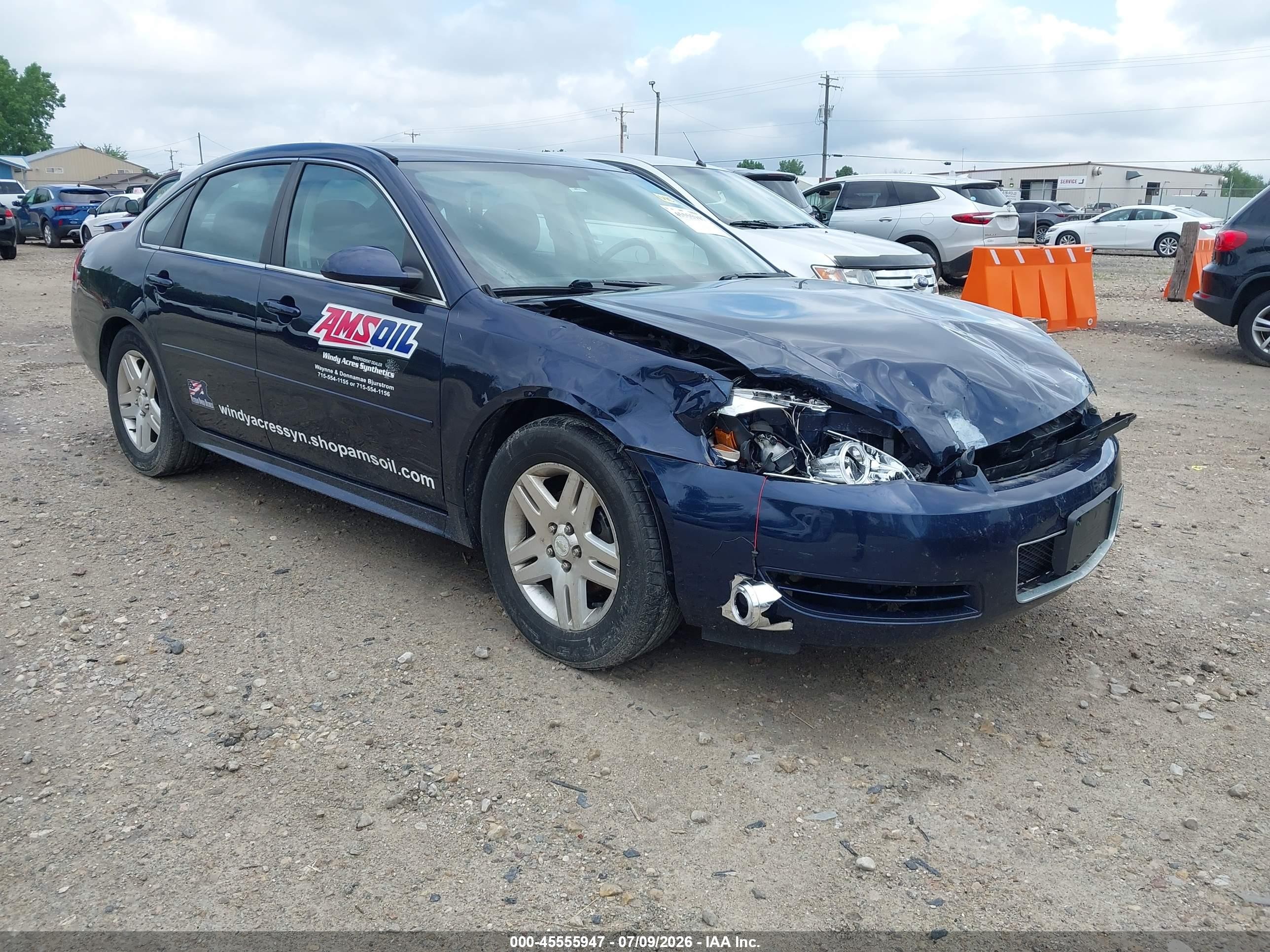 2012 Chevrolet Impala Lt Dark Blue vin: 2G1WB5E34C1207237