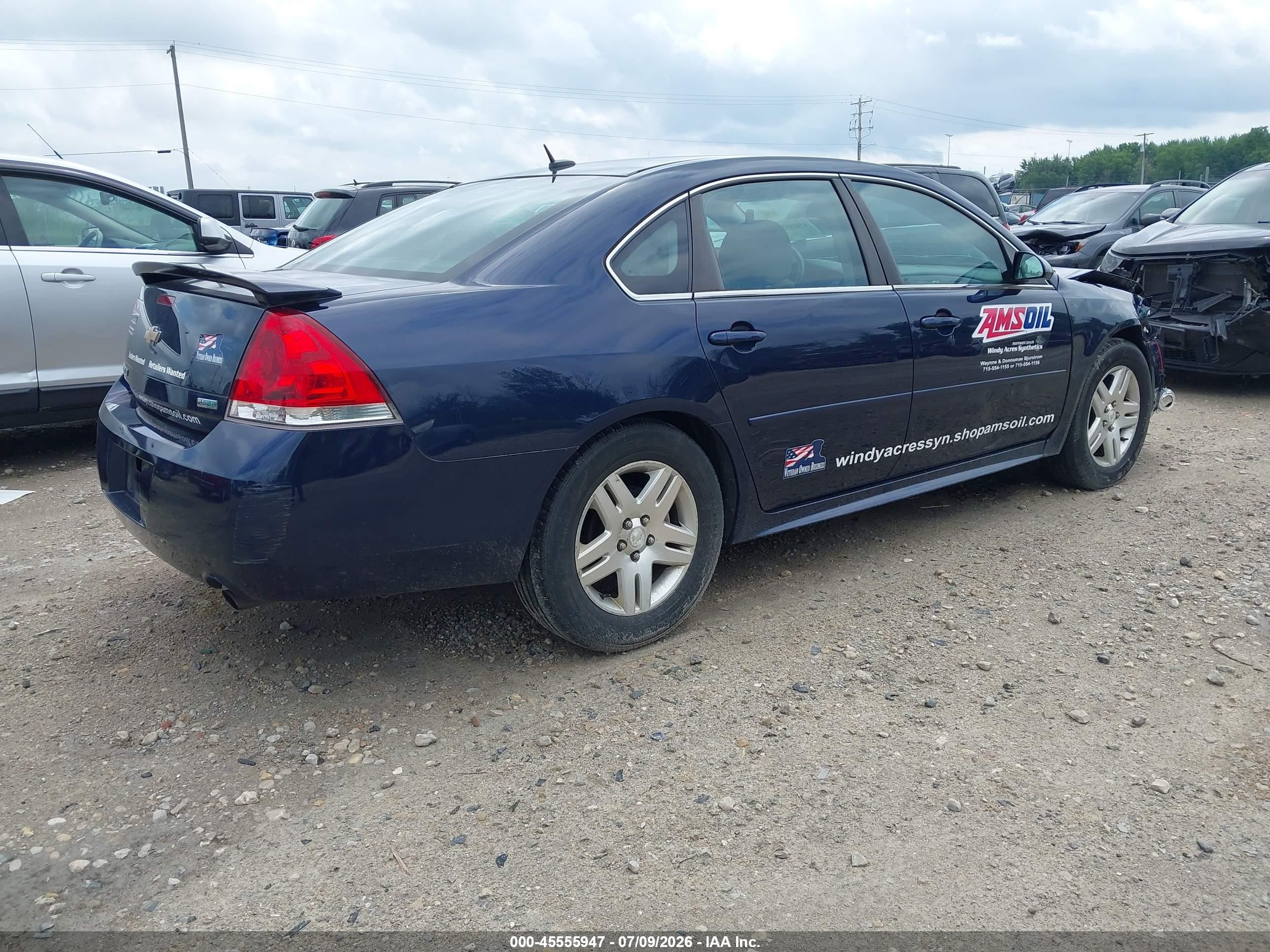 2012 Chevrolet Impala Lt Dark Blue vin: 2G1WB5E34C1207237