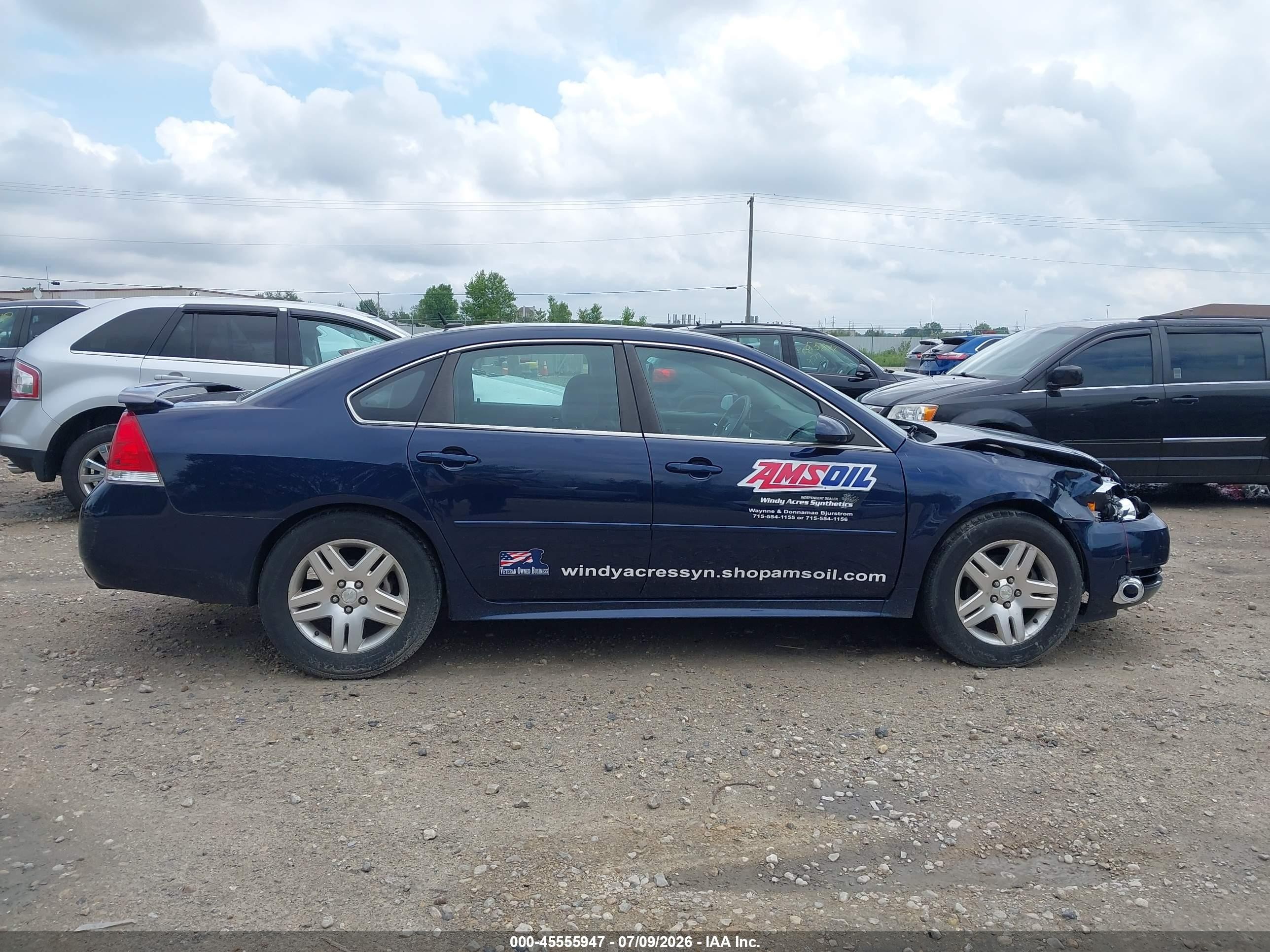 2012 Chevrolet Impala Lt Dark Blue vin: 2G1WB5E34C1207237