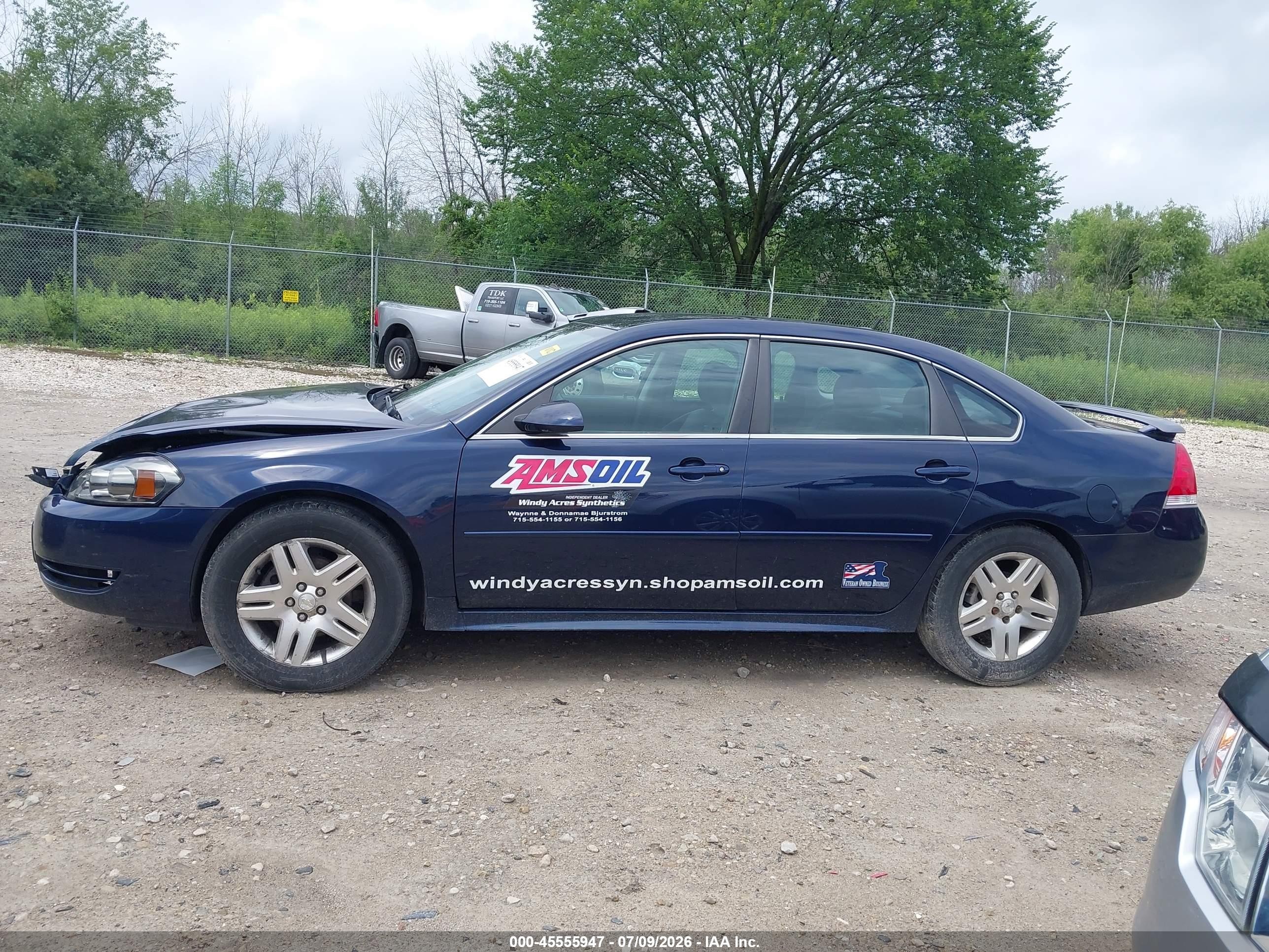 2012 Chevrolet Impala Lt Dark Blue vin: 2G1WB5E34C1207237