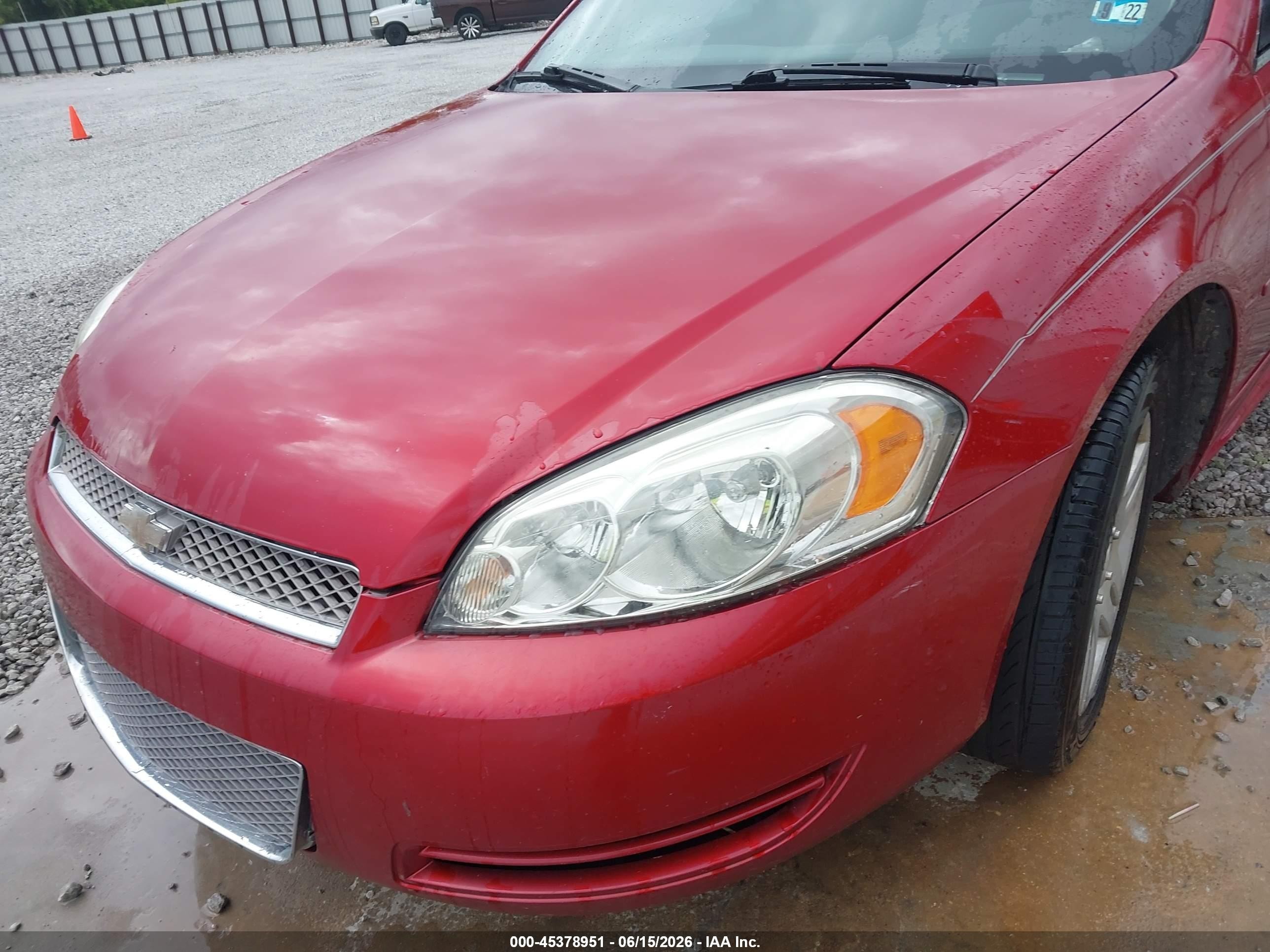 2012 Chevrolet Impala Lt Red vin: 2G1WB5E34C1284688