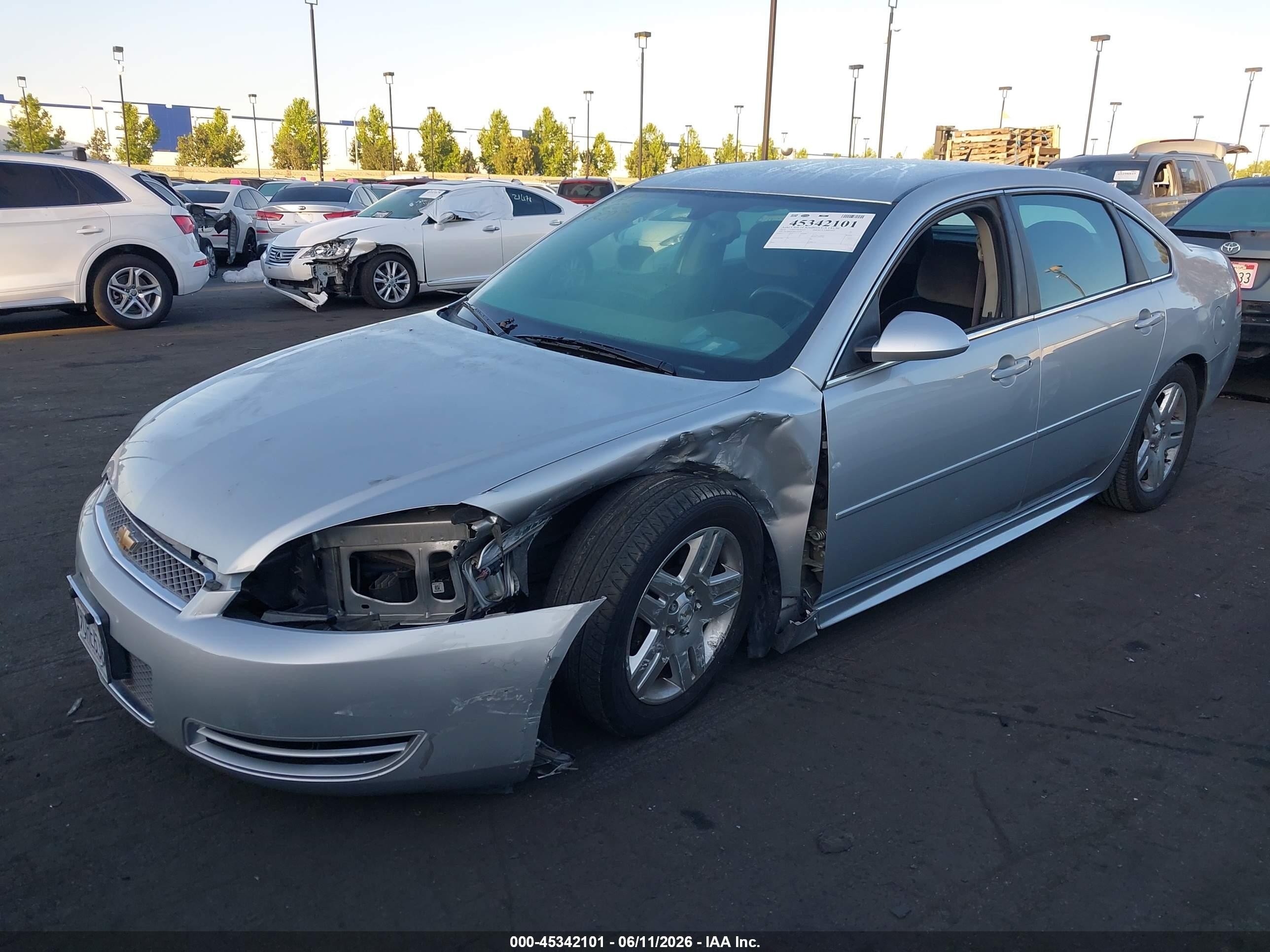2014 Chevrolet Impala Limited Lt Silver vin: 2G1WB5E34E1184299
