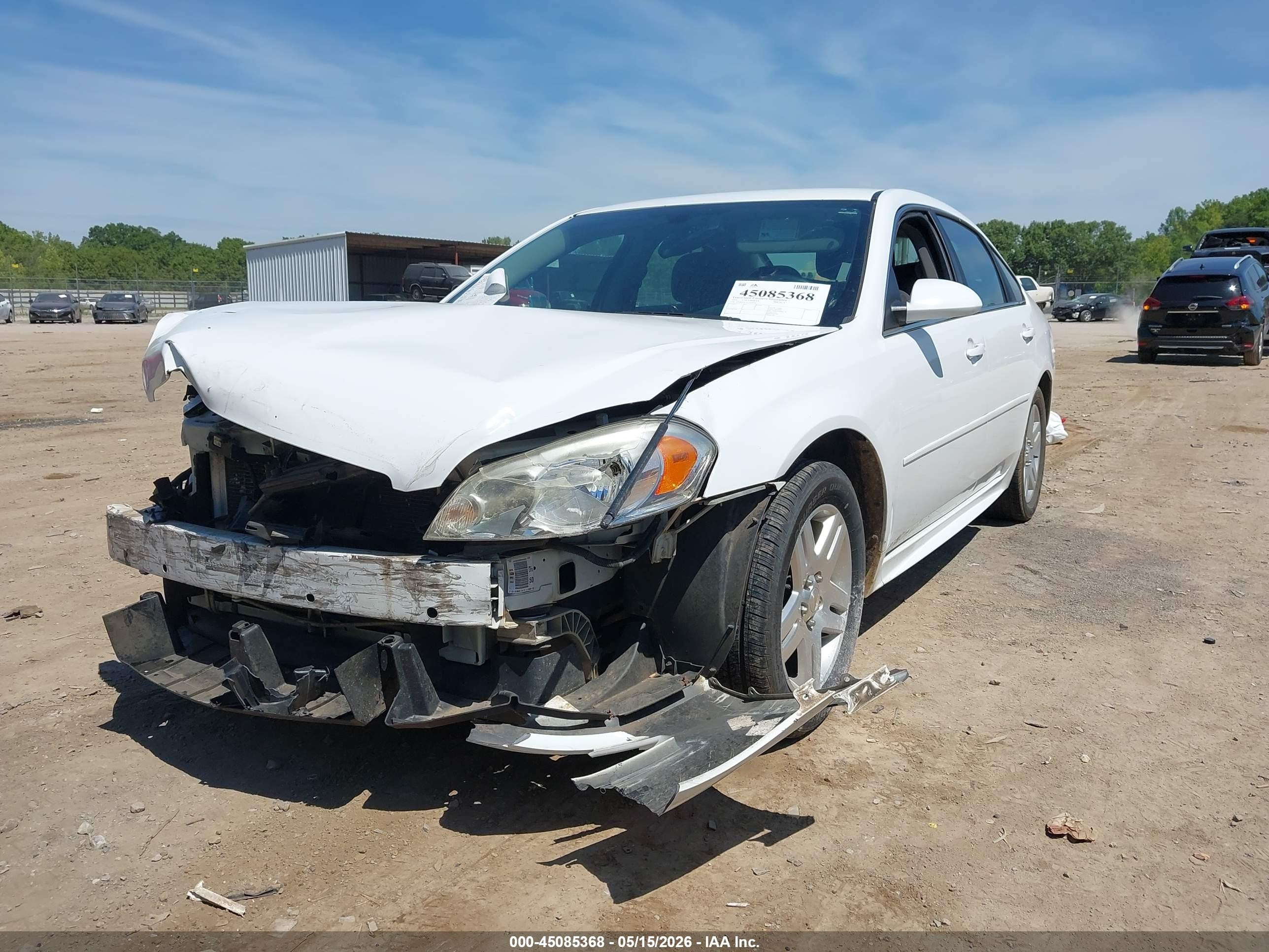 2012 Chevrolet Impala Lt White vin: 2G1WB5E35C1115974