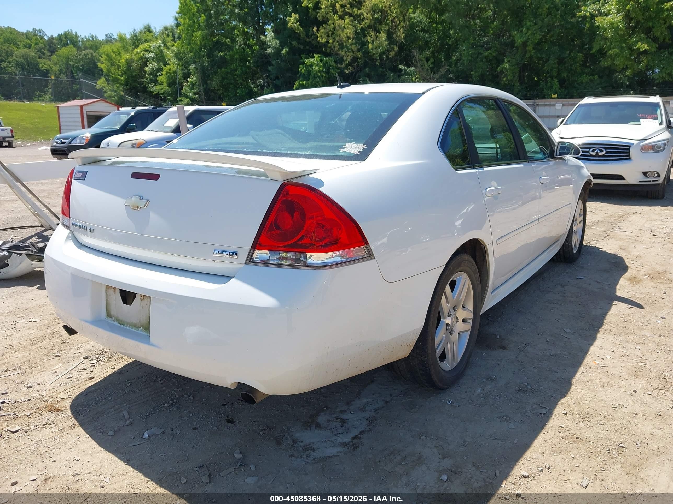 2012 Chevrolet Impala Lt White vin: 2G1WB5E35C1115974