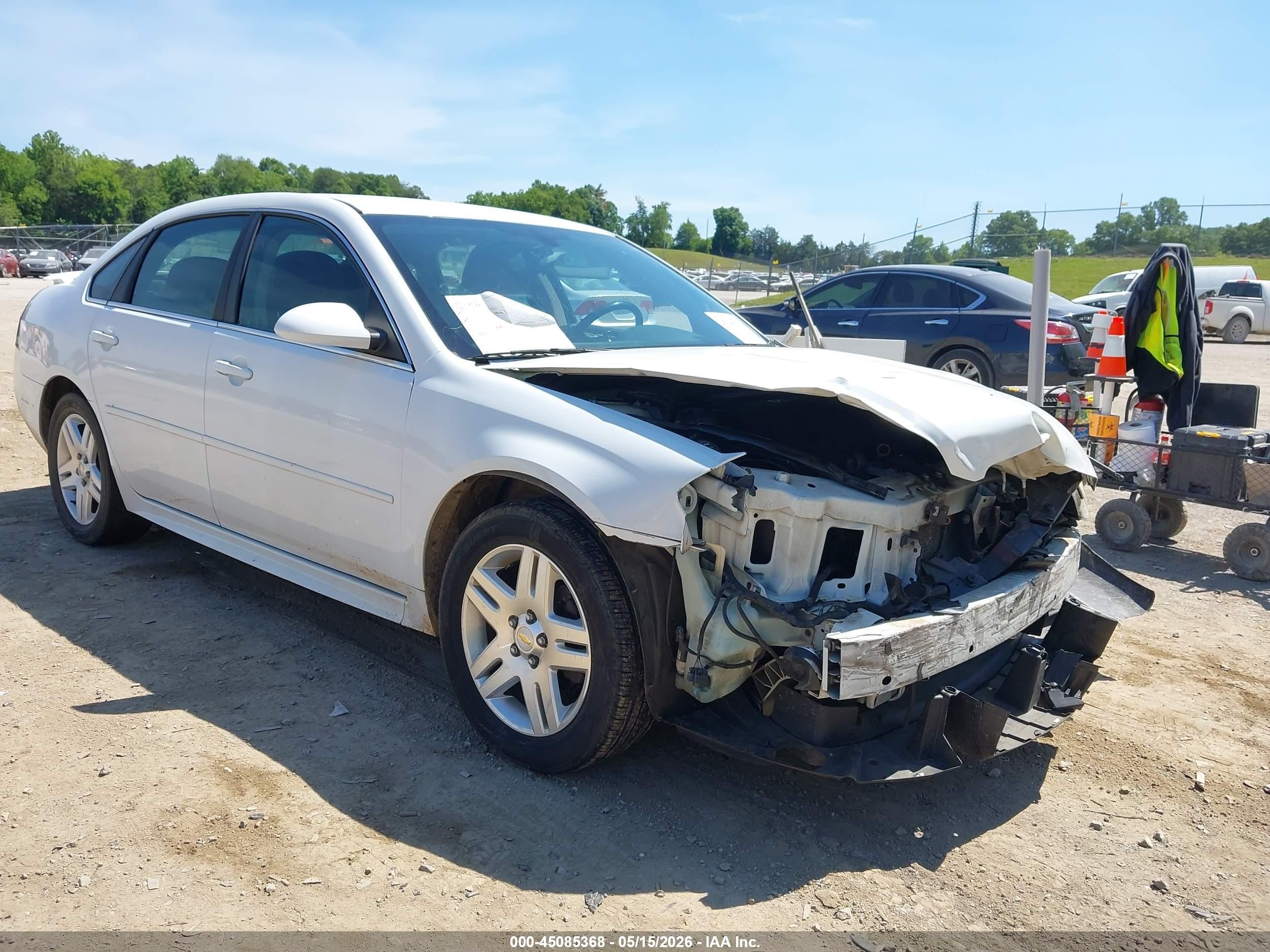 2012 Chevrolet Impala Lt White vin: 2G1WB5E35C1115974