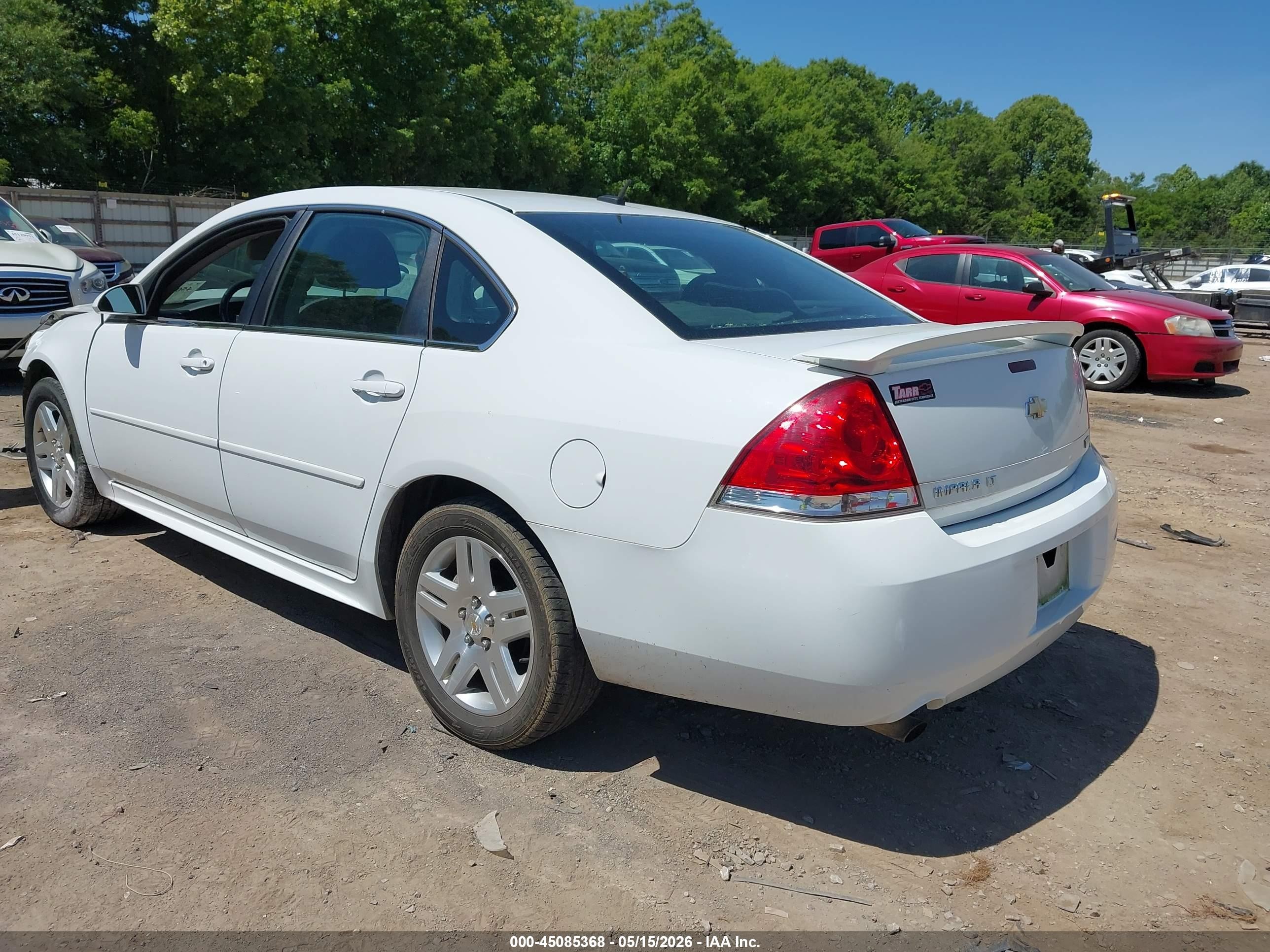 2012 Chevrolet Impala Lt White vin: 2G1WB5E35C1115974