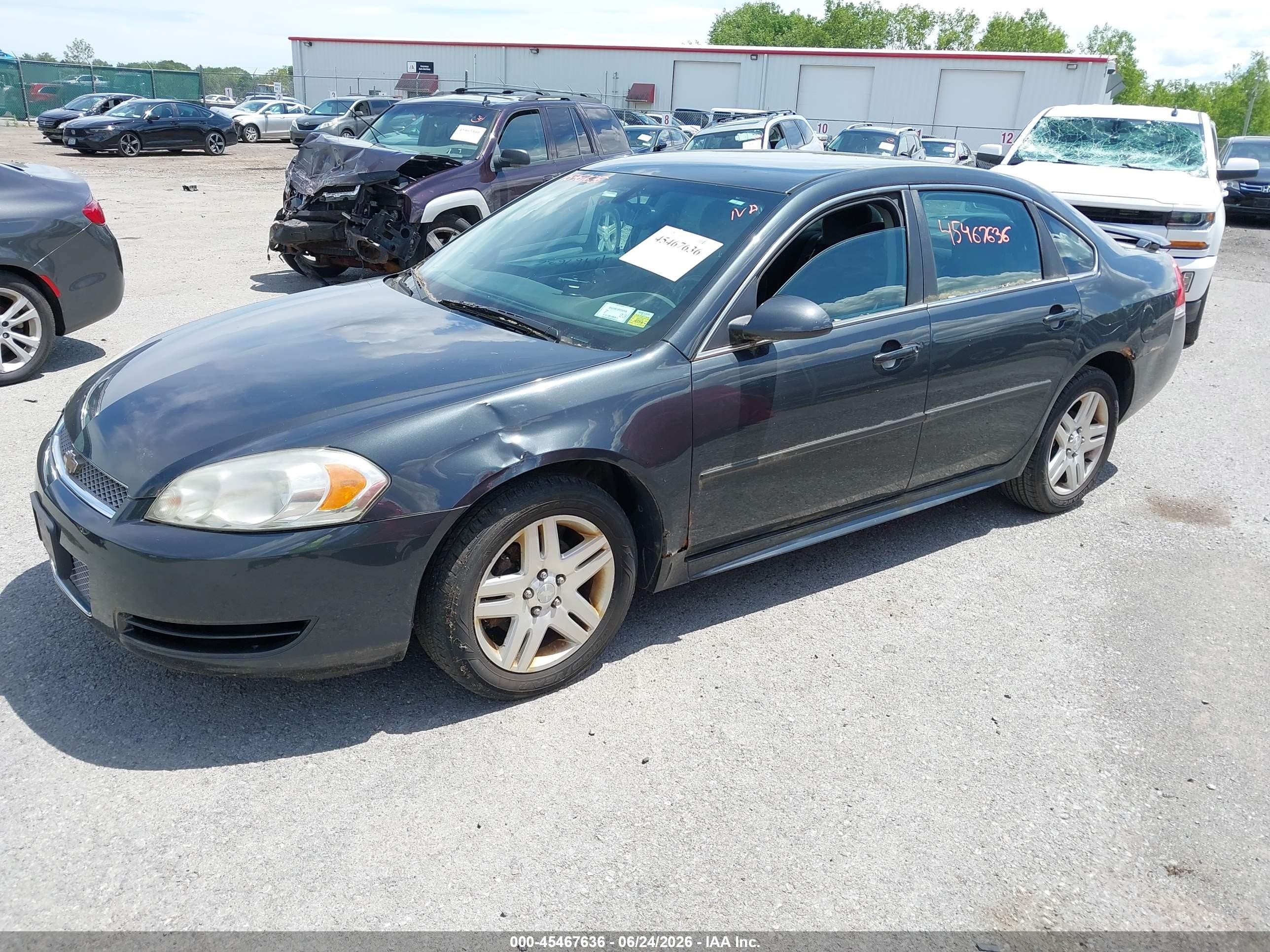 2012 Chevrolet Impala Lt Gray vin: 2G1WB5E35C1212673