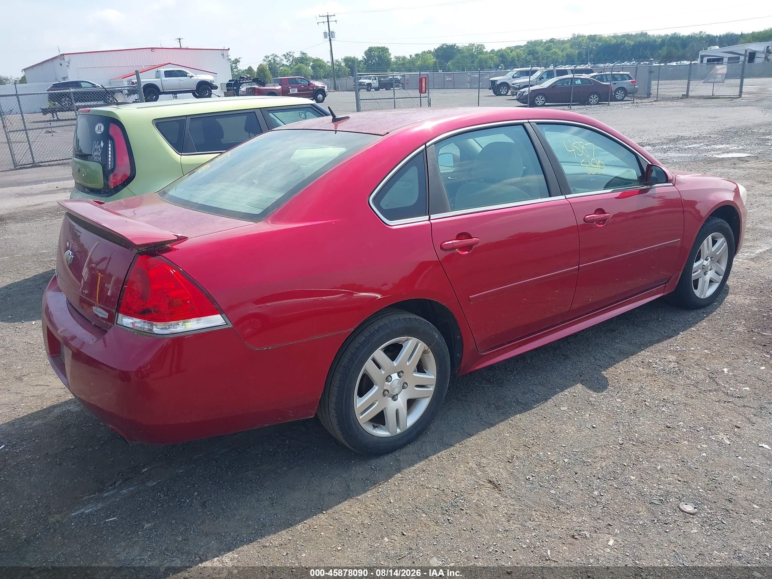 2012 Chevrolet Impala Lt Red vin: 2G1WB5E35C1265793