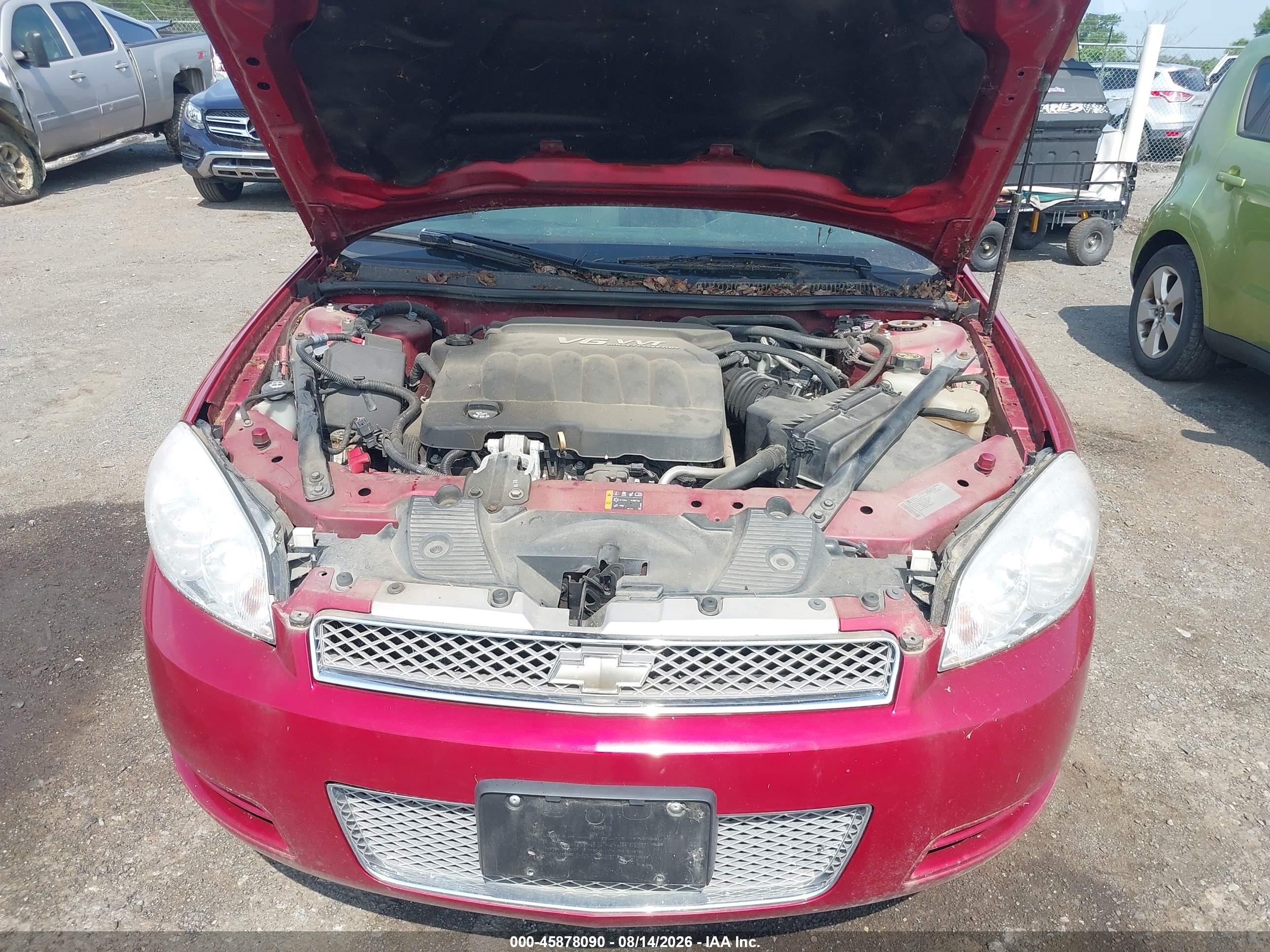 2012 Chevrolet Impala Lt Red vin: 2G1WB5E35C1265793