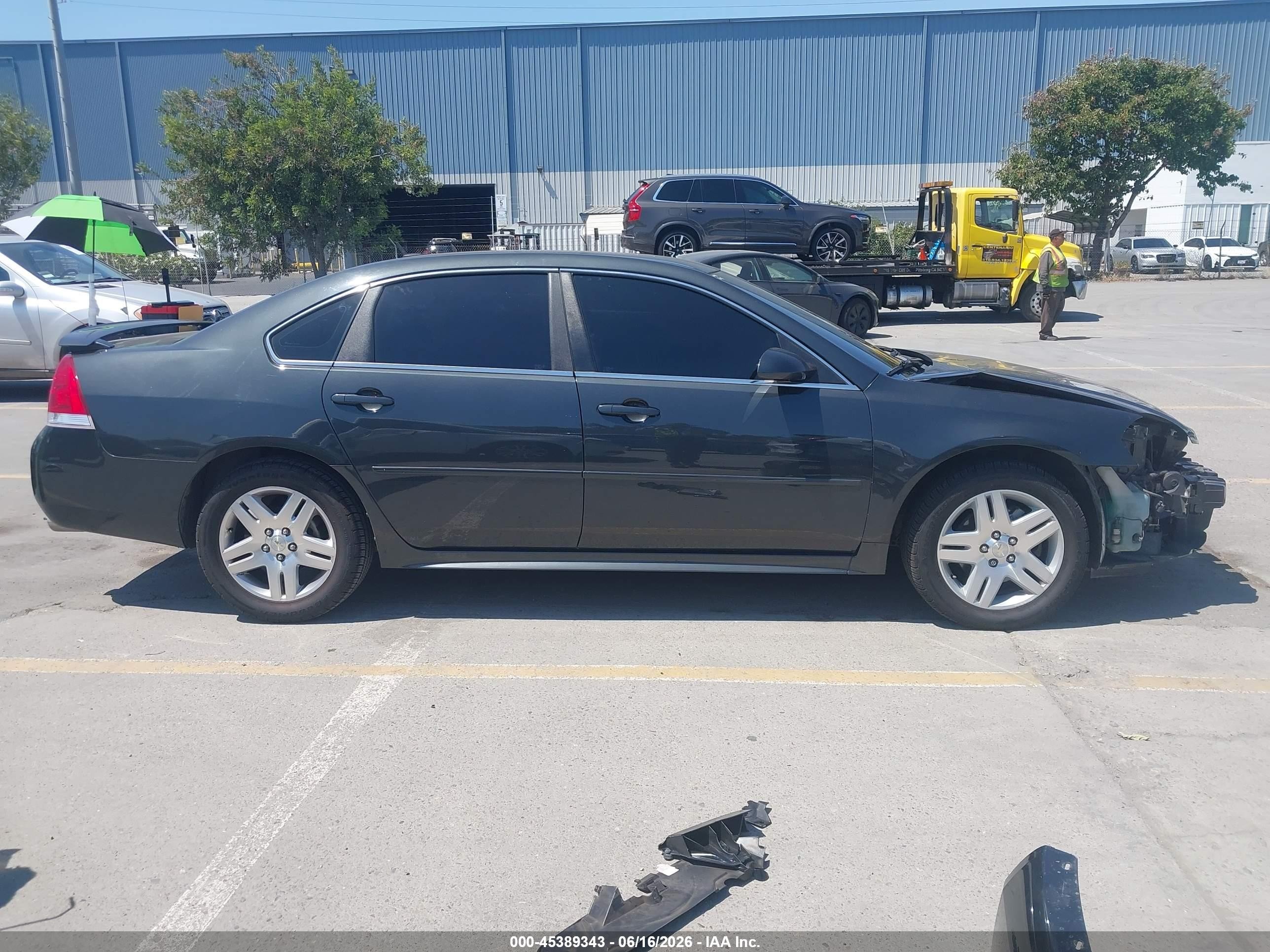 2013 Chevrolet Impala Lt Gray vin: 2G1WB5E35D1207426
